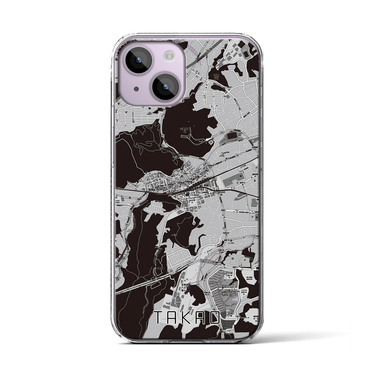【高尾(東京都)】地図柄iPhoneケース(クリアタイプ)