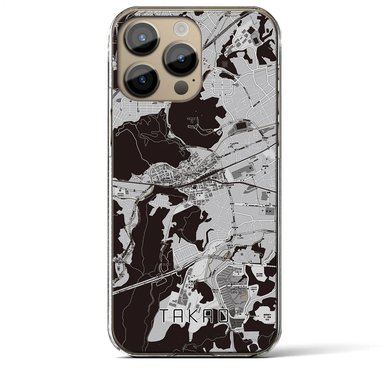 【高尾(東京都)】地図柄iPhoneケース(クリアタイプ)