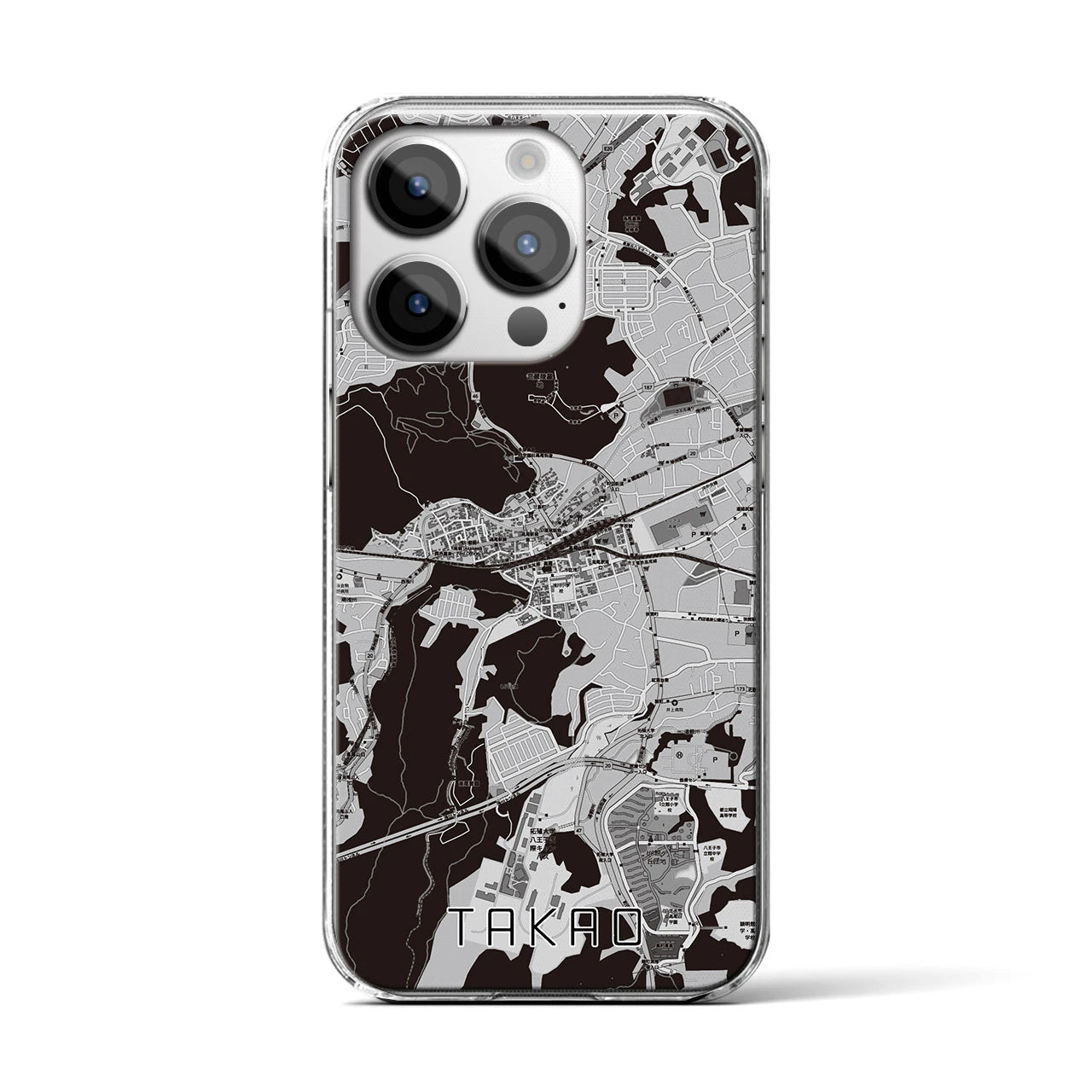 【高尾(東京都)】地図柄iPhoneケース(クリアタイプ)