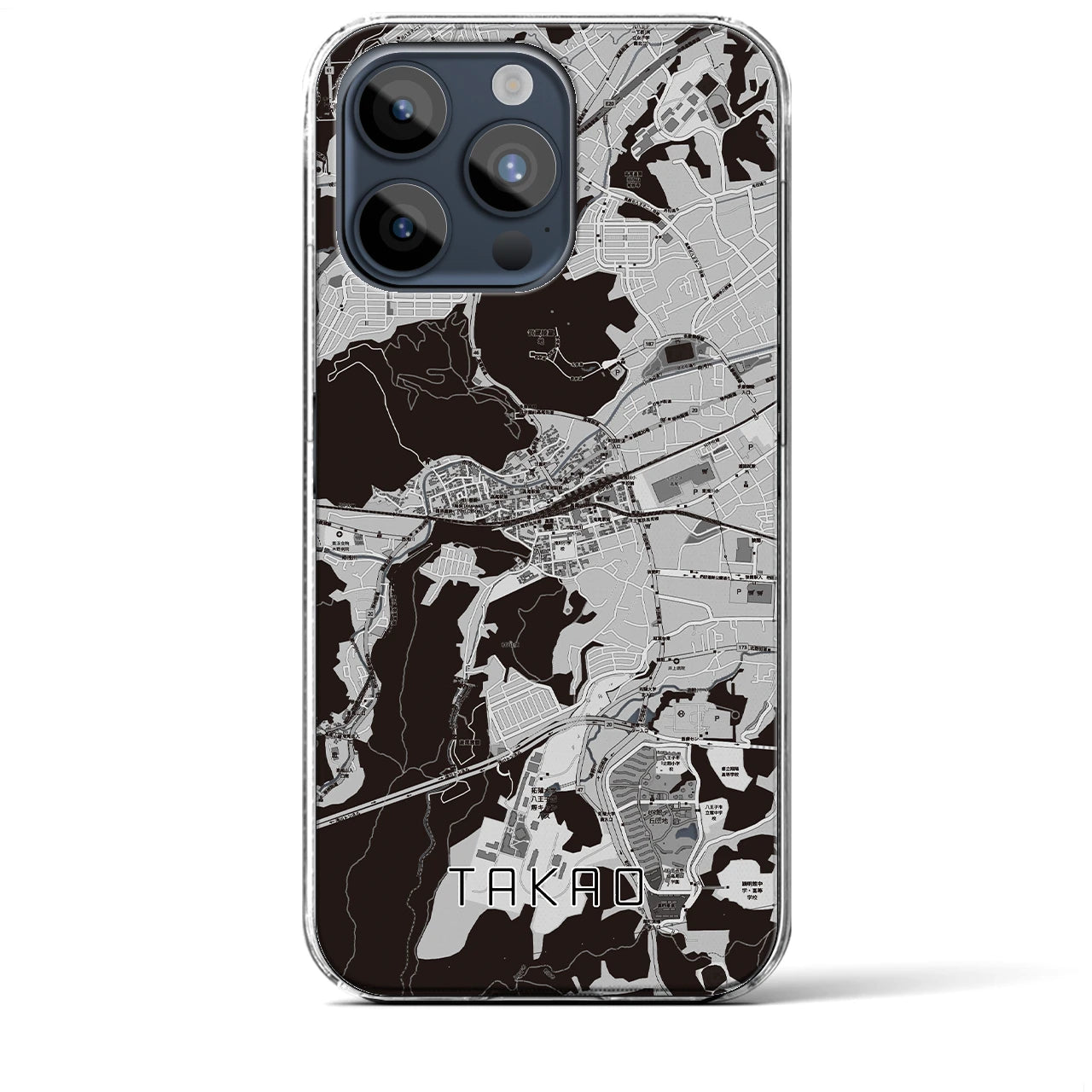 【高尾(東京都)】地図柄iPhoneケース(クリアタイプ)