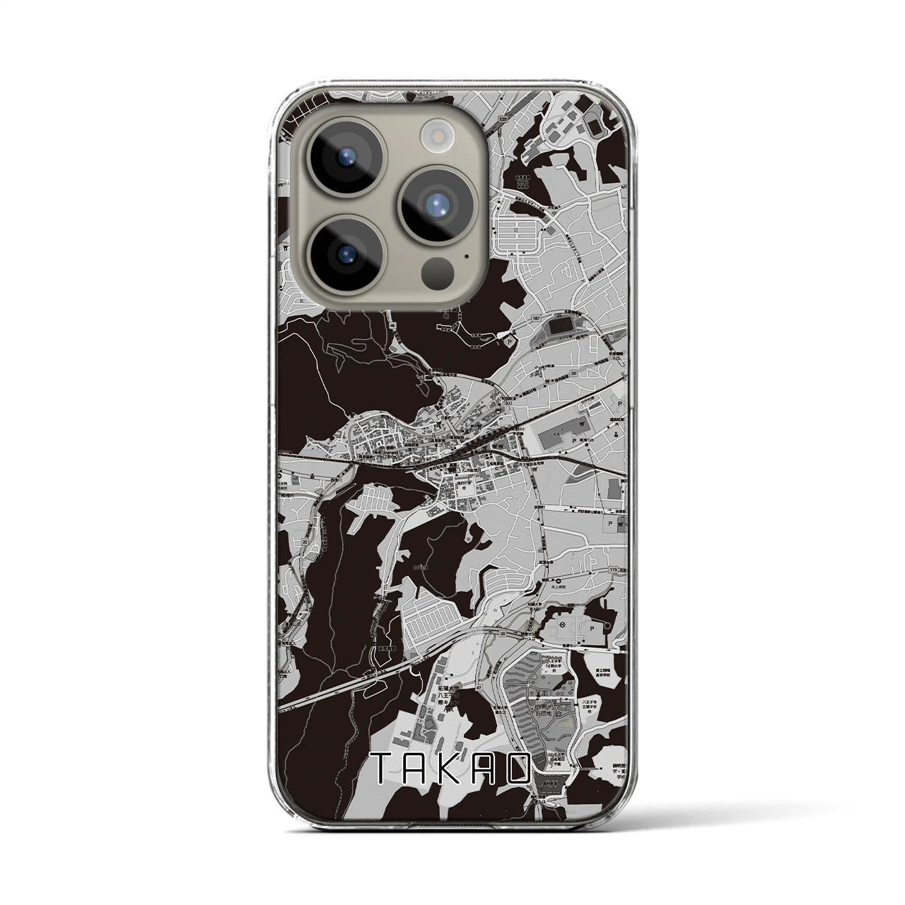 【高尾(東京都)】地図柄iPhoneケース(クリアタイプ)
