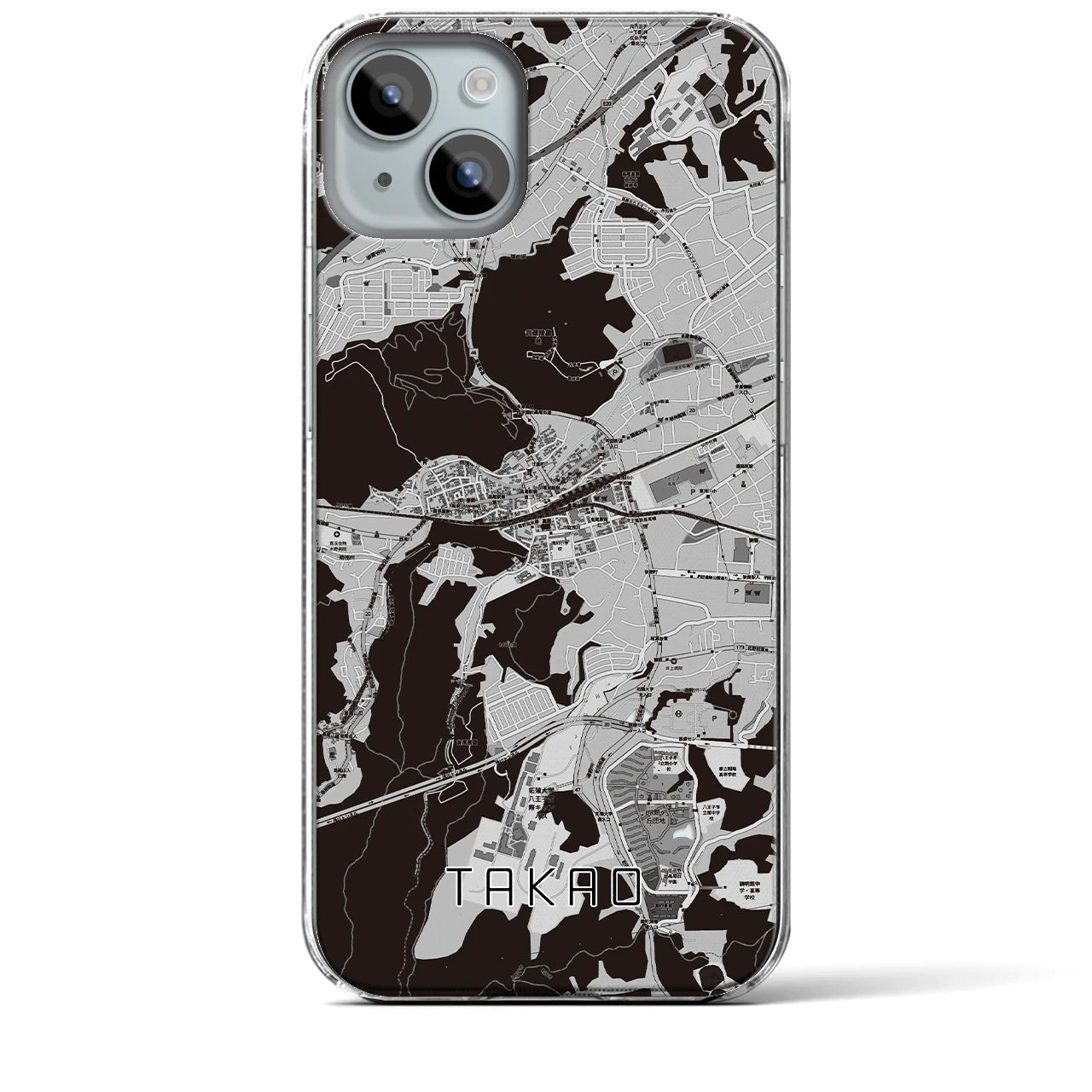 【高尾(東京都)】地図柄iPhoneケース(クリアタイプ)