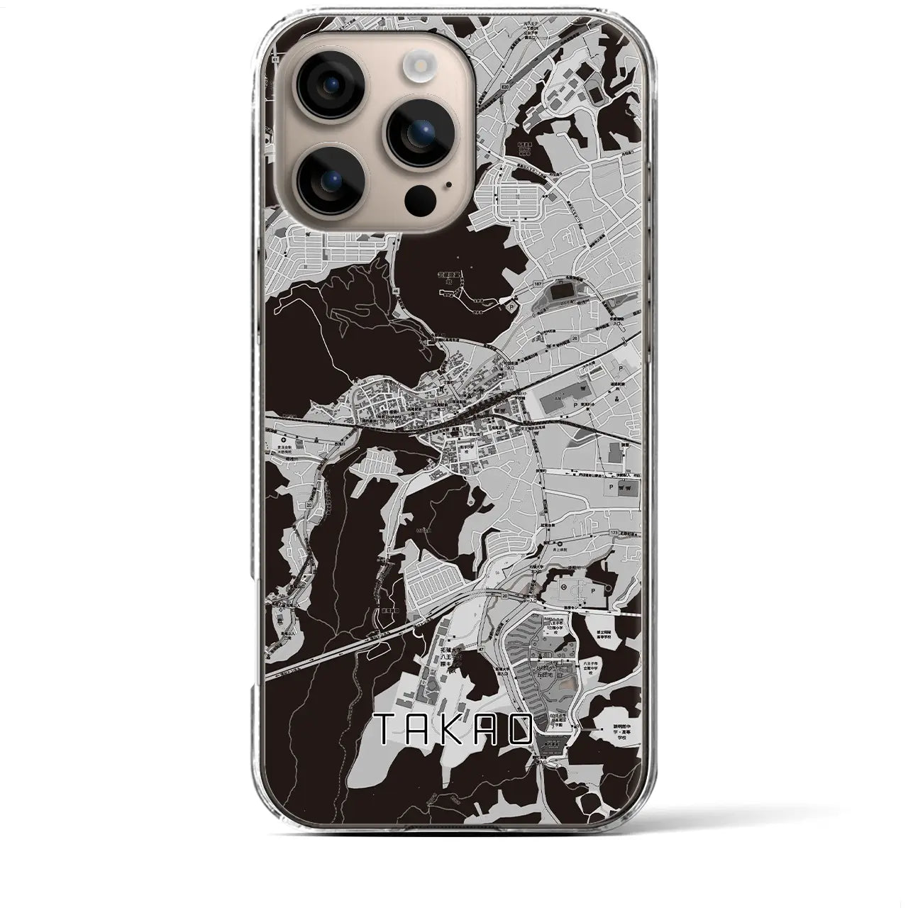 【高尾(東京都)】地図柄iPhoneケース(クリアタイプ)