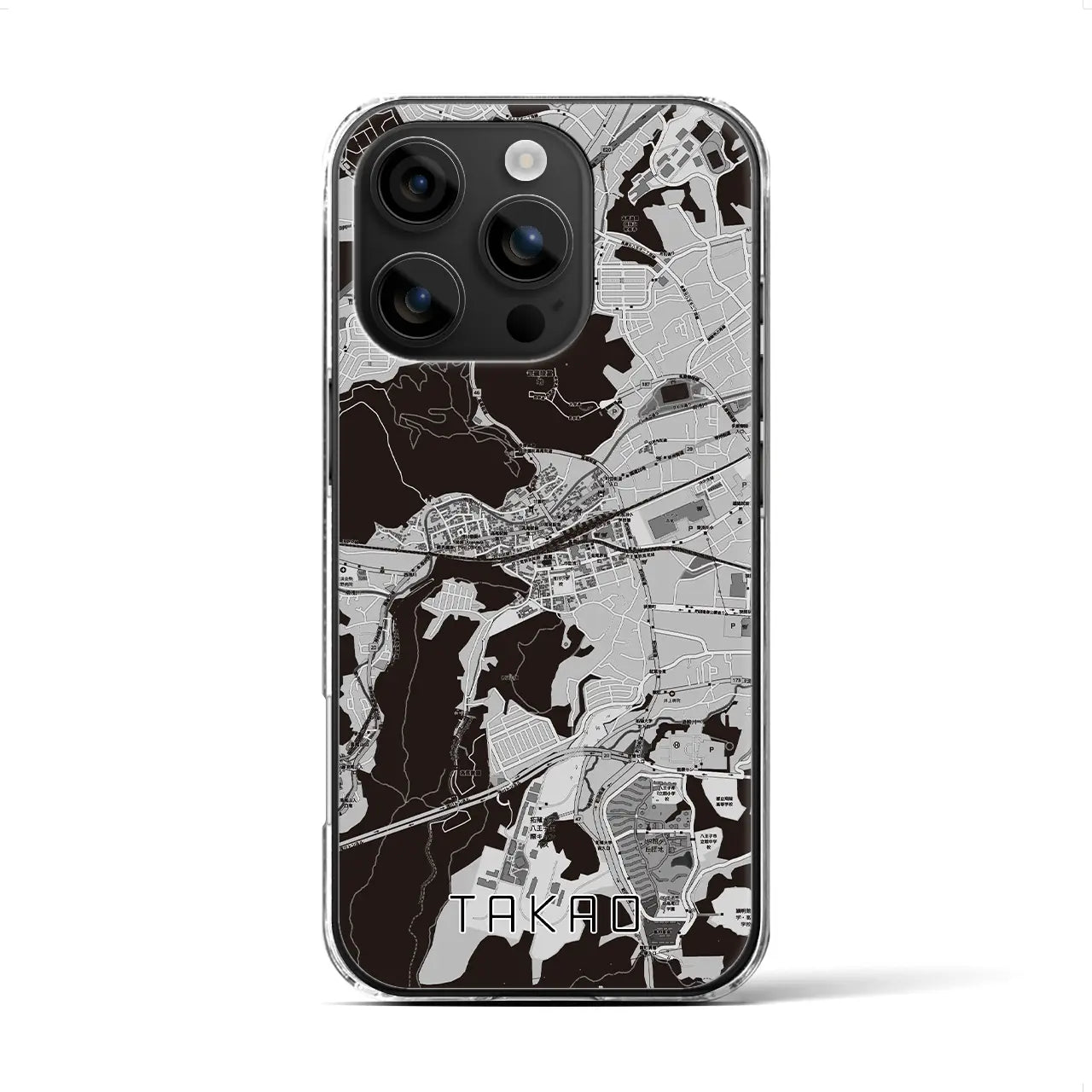 【高尾(東京都)】地図柄iPhoneケース(クリアタイプ)