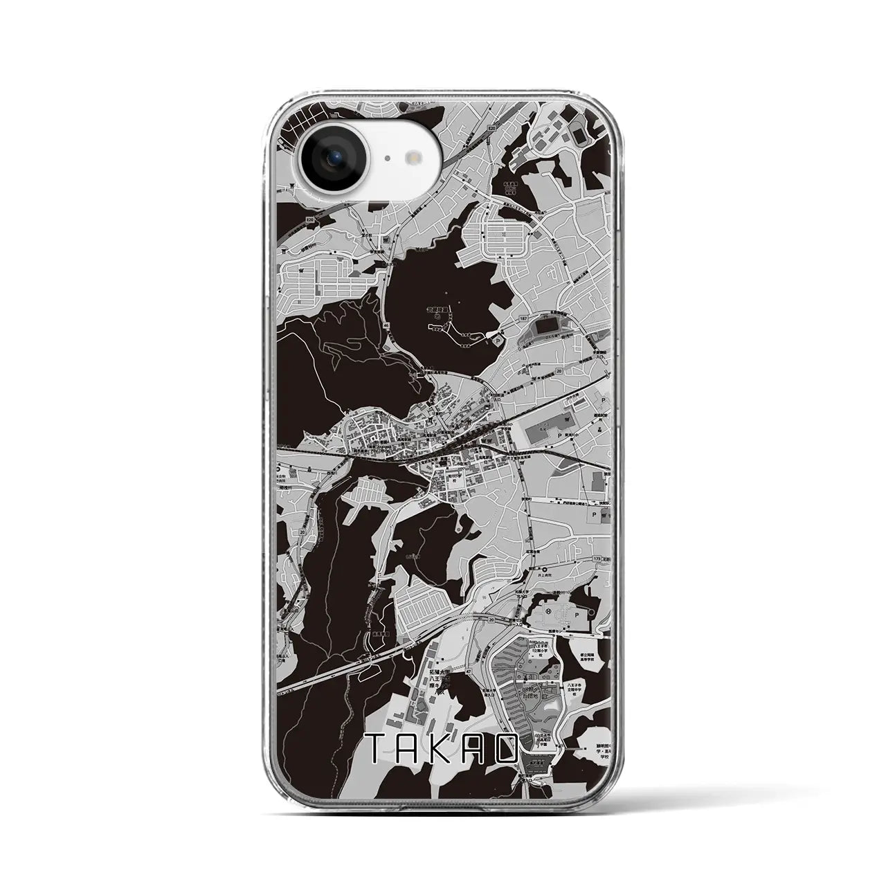 【高尾(東京都)】地図柄iPhoneケース(クリアタイプ)