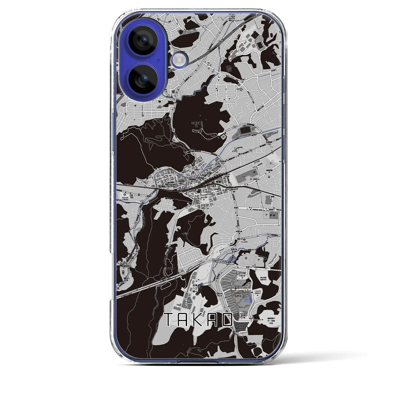 【高尾(東京都)】地図柄iPhoneケース(クリアタイプ)