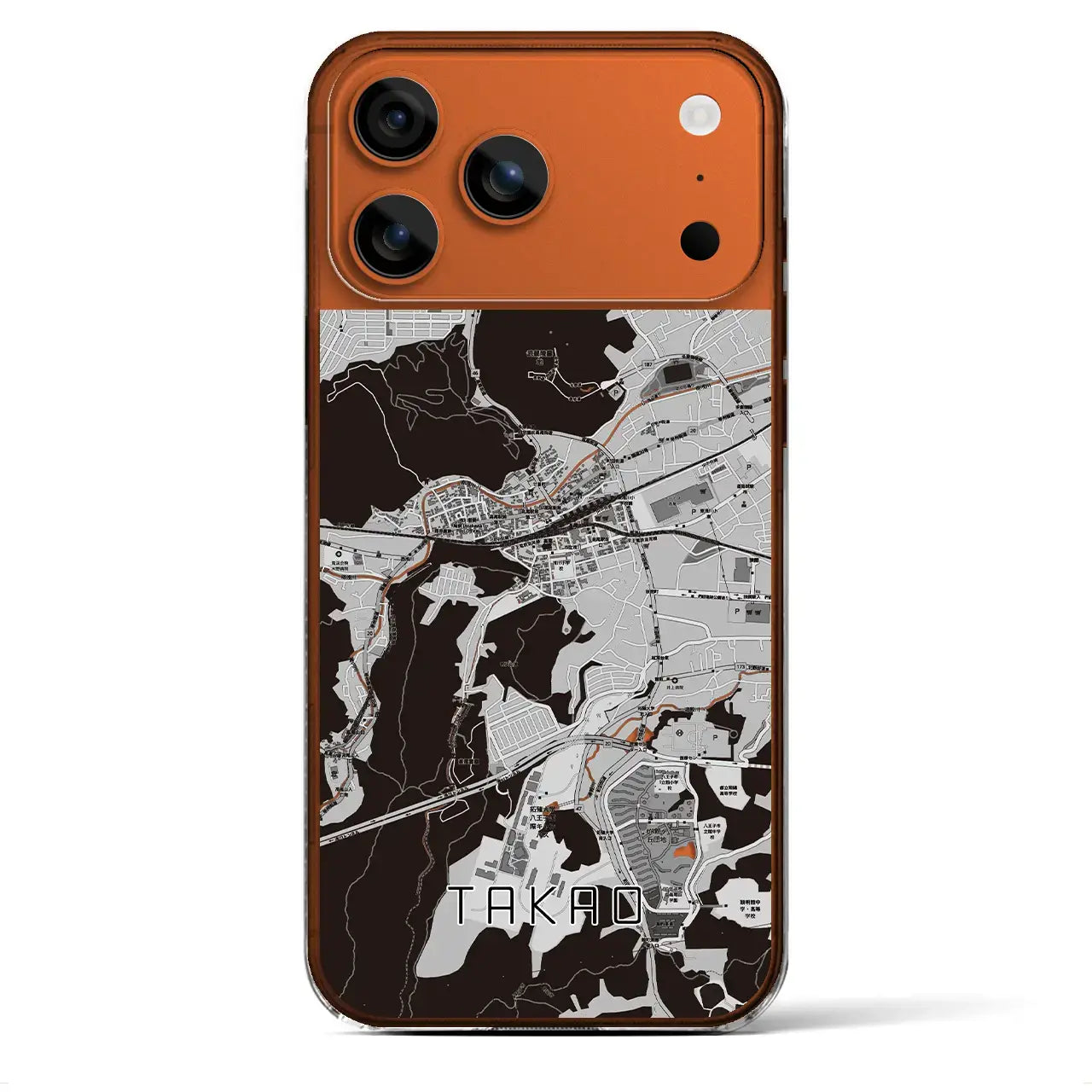 【高尾(東京都)】地図柄iPhoneケース(クリアタイプ)