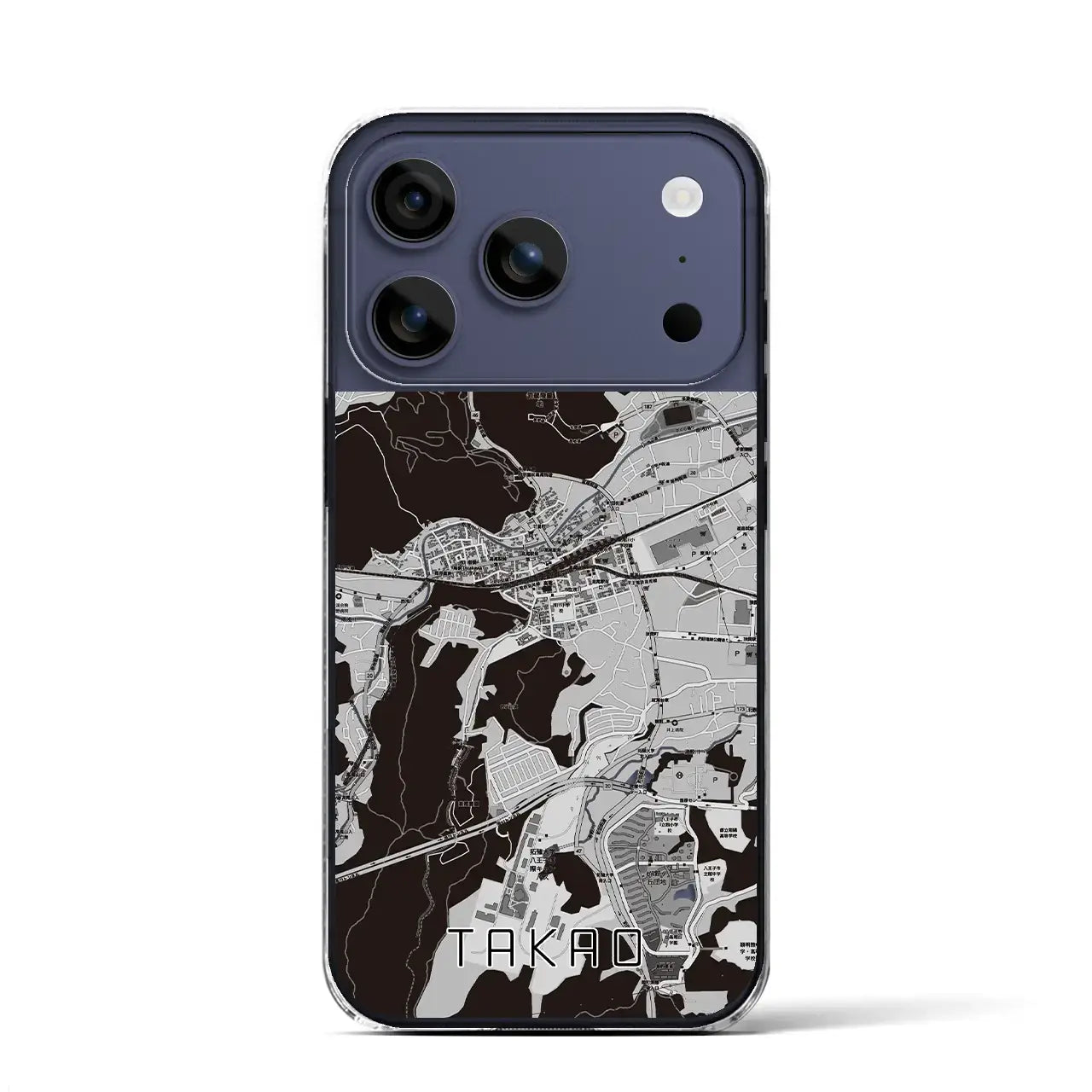 【高尾(東京都)】地図柄iPhoneケース(クリアタイプ)