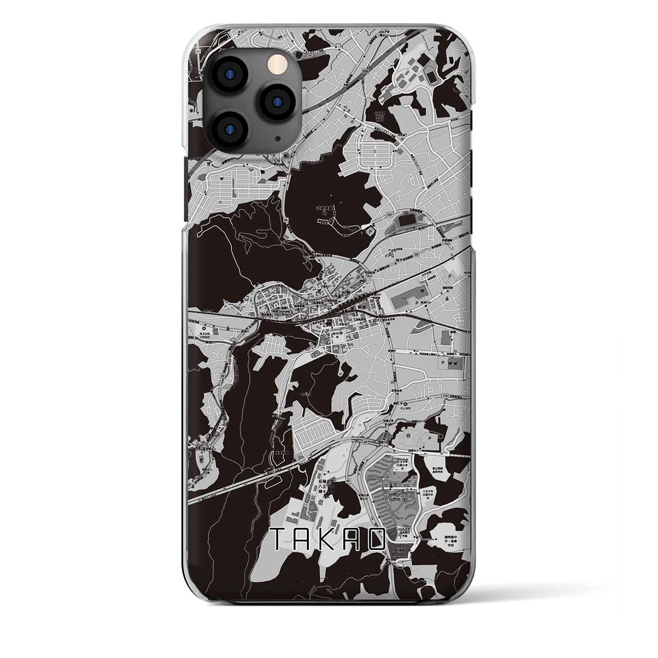 【高尾(東京都)】地図柄iPhoneケース(クリアタイプ)
