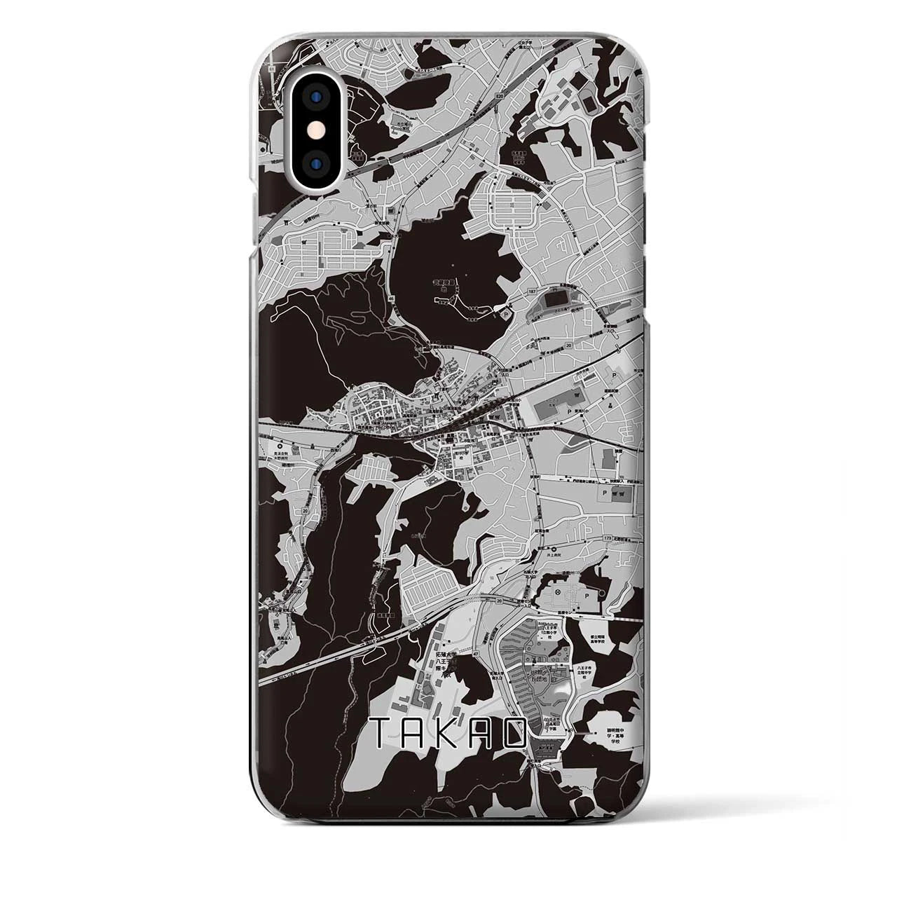 【高尾(東京都)】地図柄iPhoneケース(クリアタイプ)