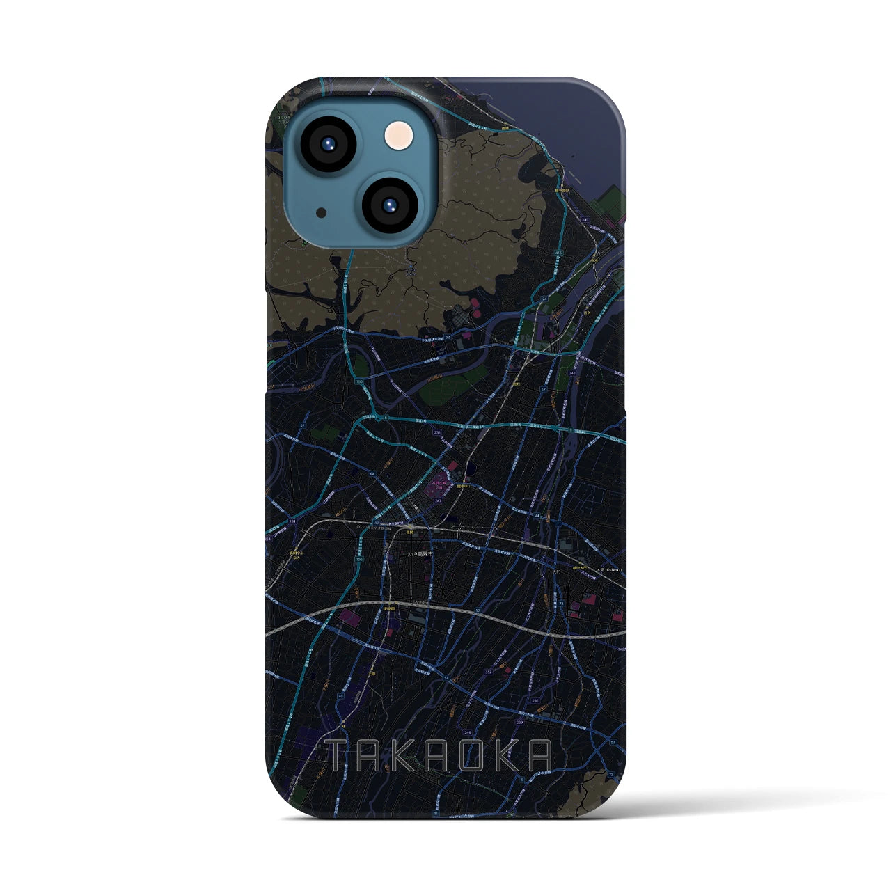 【高岡(富山県)】地図柄iPhoneケース(バックカバータイプ)