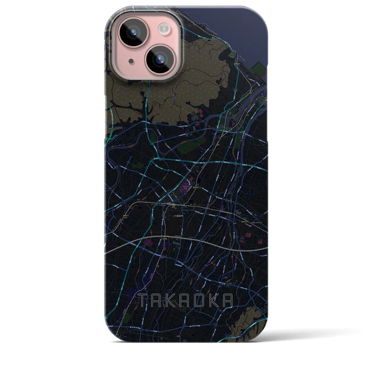 【高岡(富山県)】地図柄iPhoneケース(バックカバータイプ)