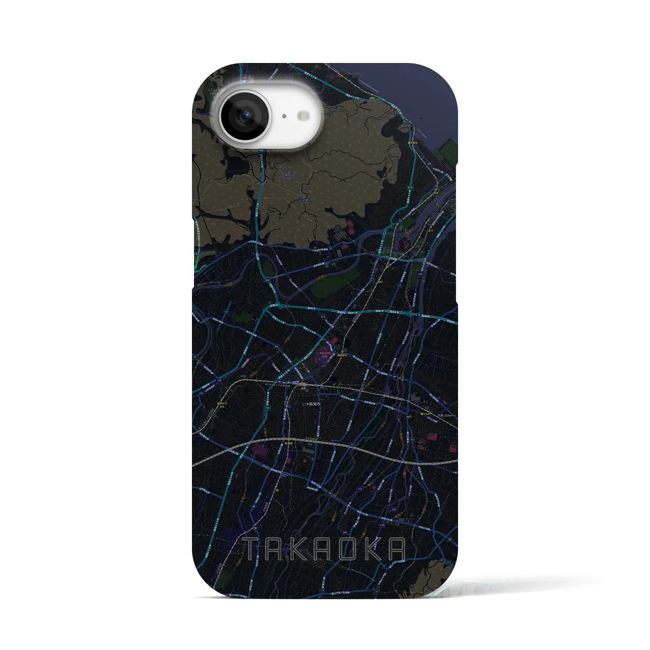 【高岡(富山県)】地図柄iPhoneケース(バックカバータイプ)