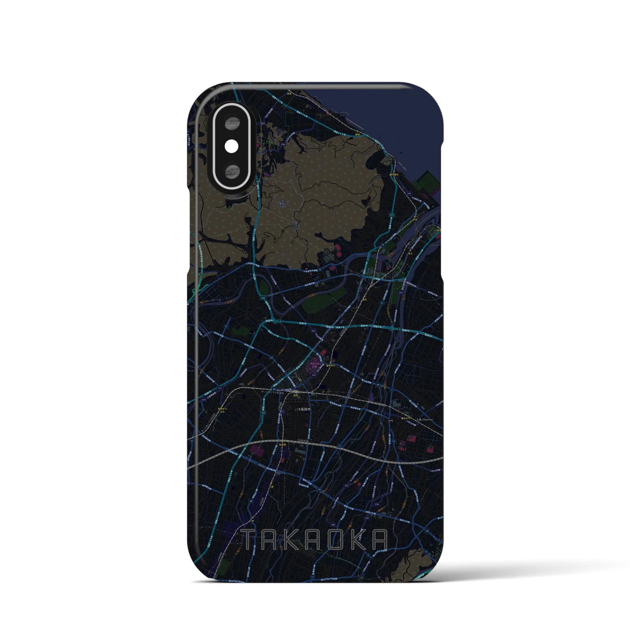 【高岡(富山県)】地図柄iPhoneケース(バックカバータイプ)