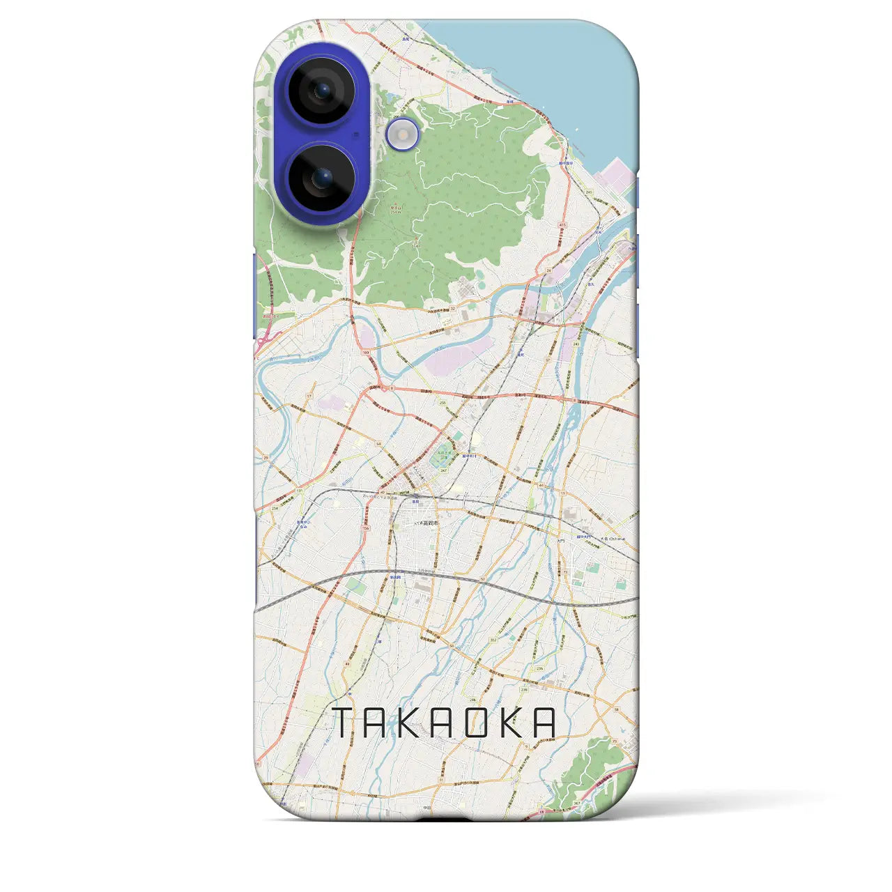 【高岡(富山県)】地図柄iPhoneケース(バックカバータイプ)ナチュラル・iPhone 16 Pro Max 用