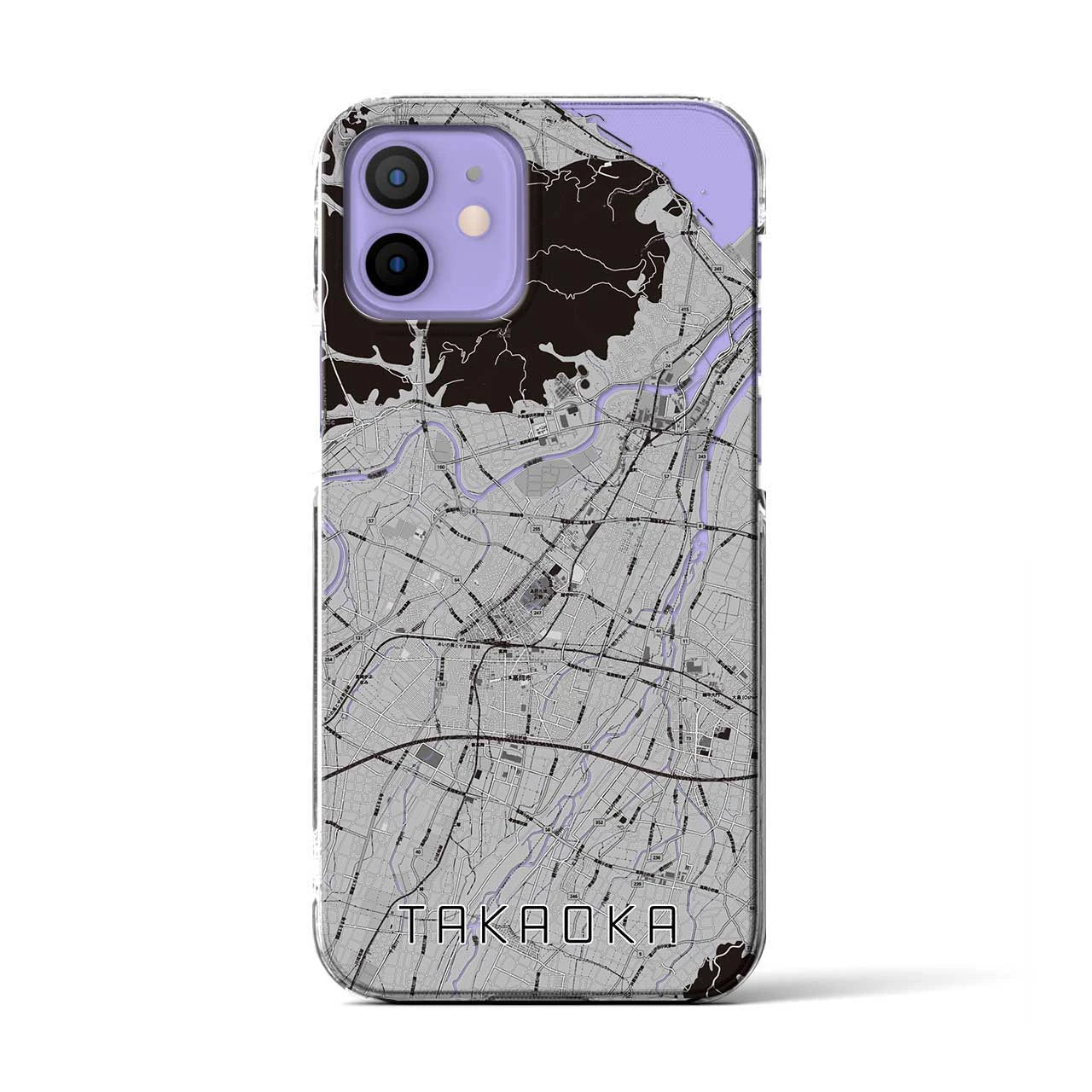 【高岡(富山県)】地図柄iPhoneケース(クリアタイプ)