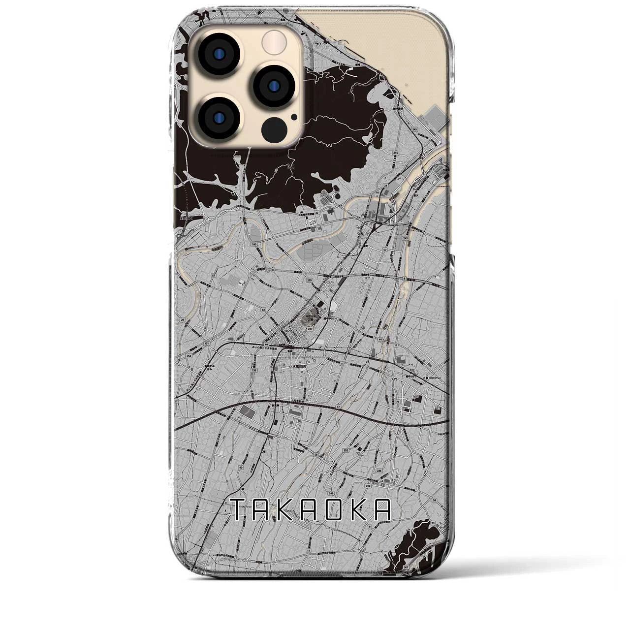 【高岡(富山県)】地図柄iPhoneケース(クリアタイプ)