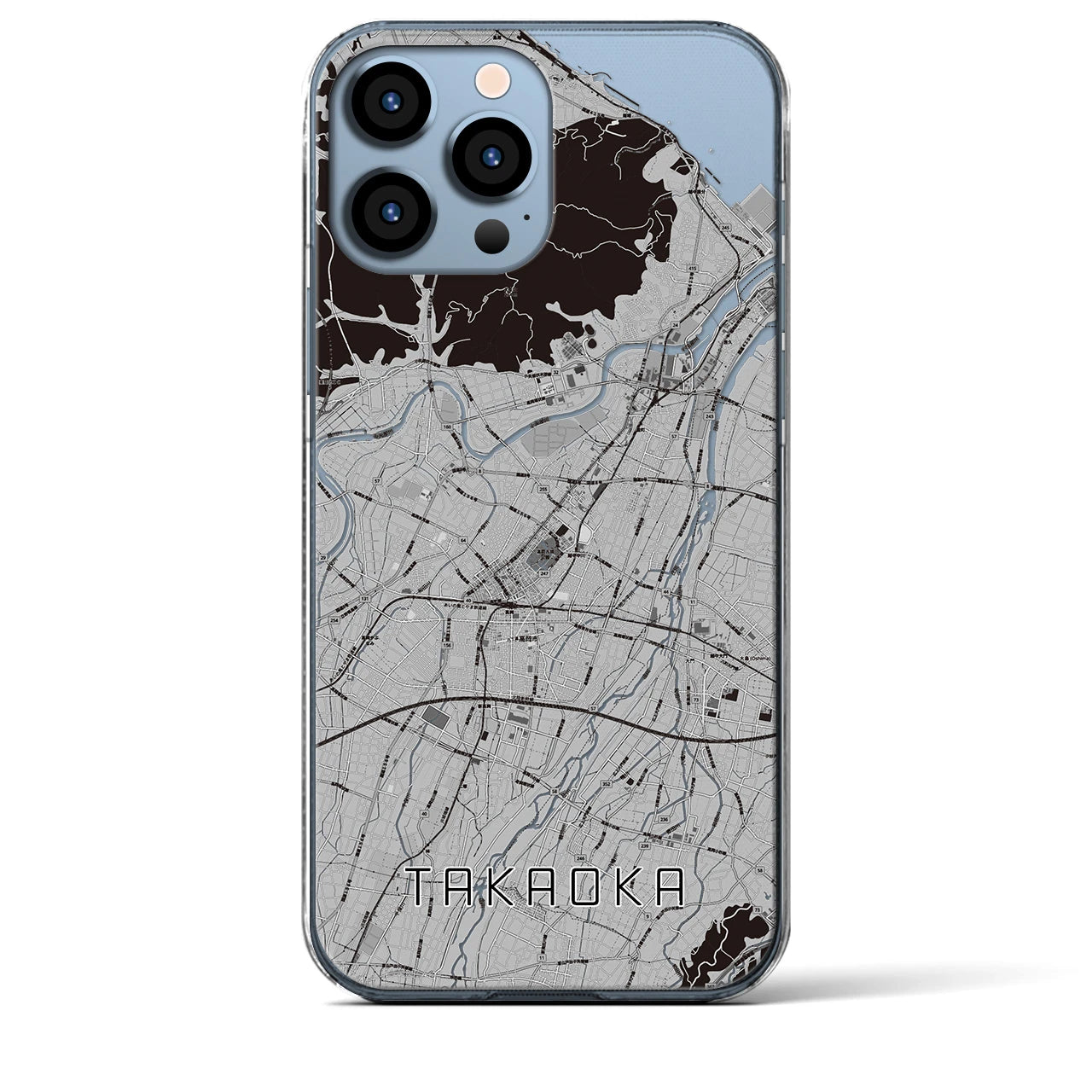 【高岡(富山県)】地図柄iPhoneケース(クリアタイプ)