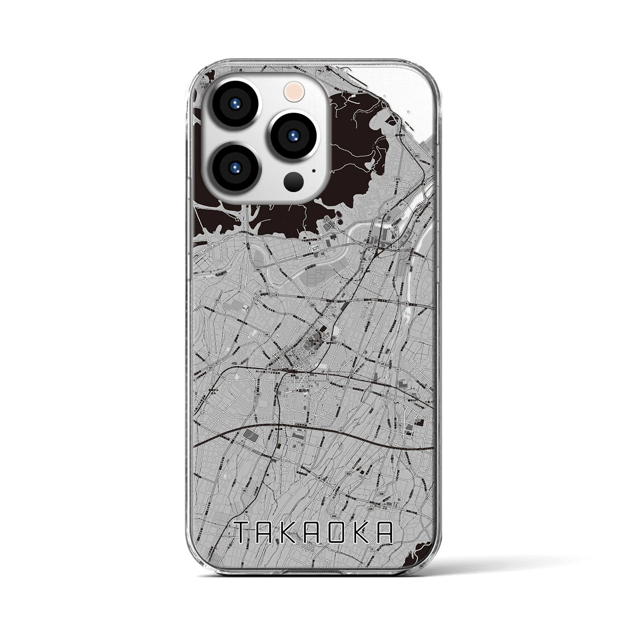 【高岡(富山県)】地図柄iPhoneケース(クリアタイプ)