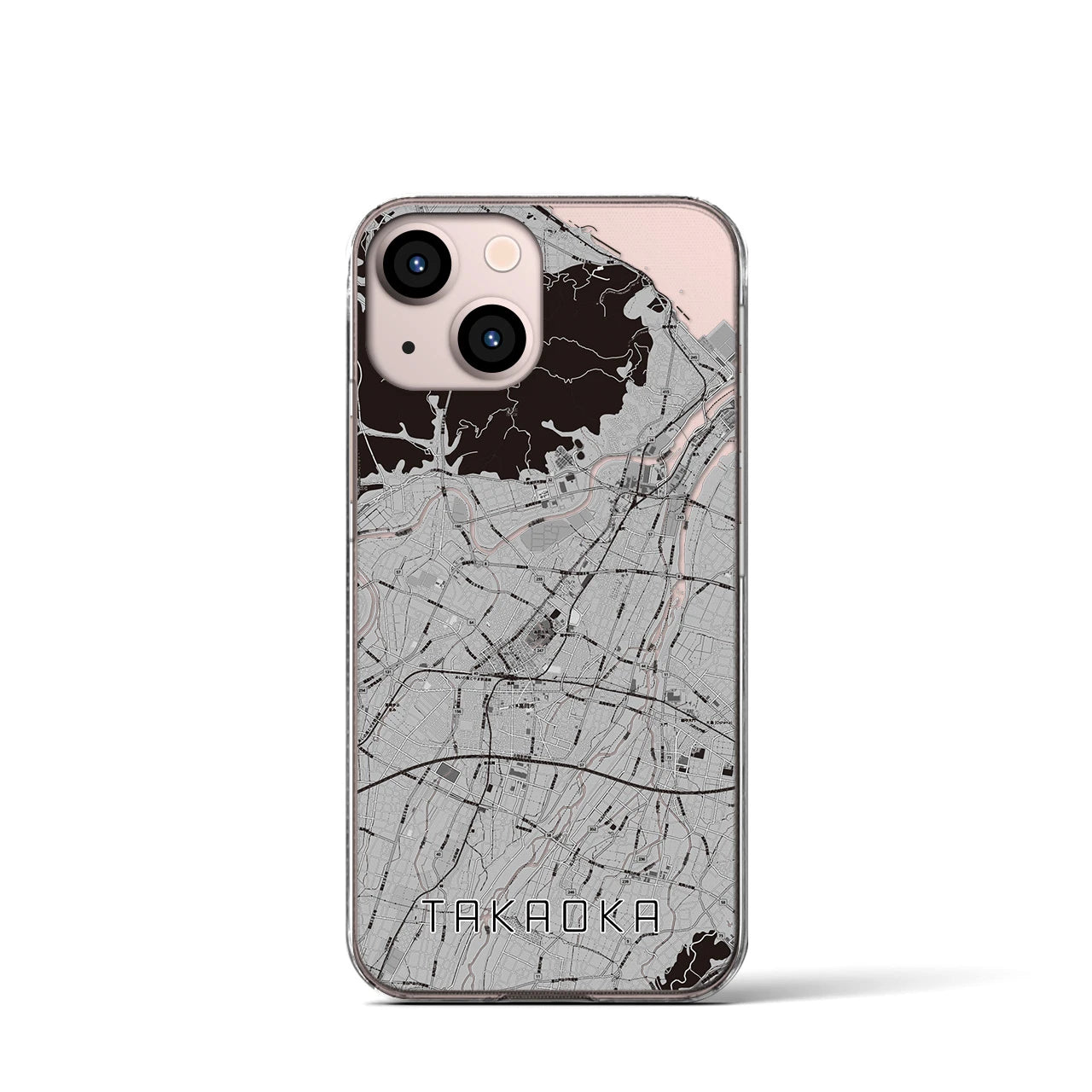【高岡(富山県)】地図柄iPhoneケース(クリアタイプ)