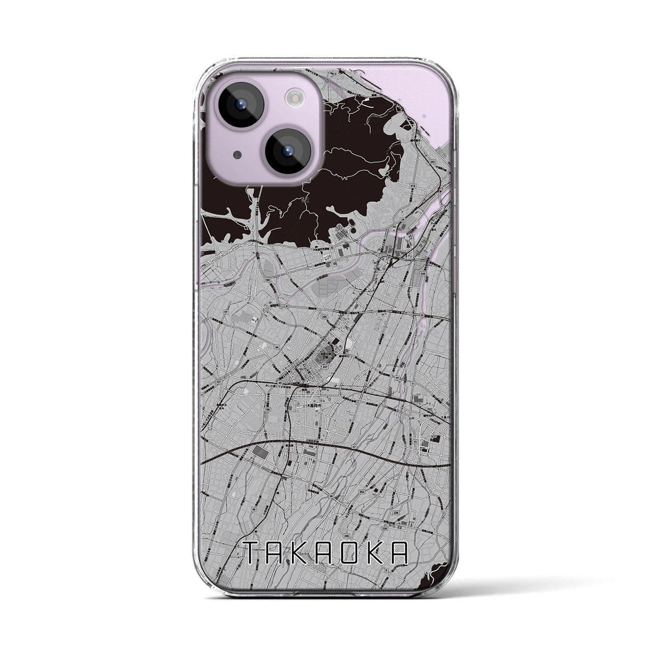 【高岡(富山県)】地図柄iPhoneケース(クリアタイプ)