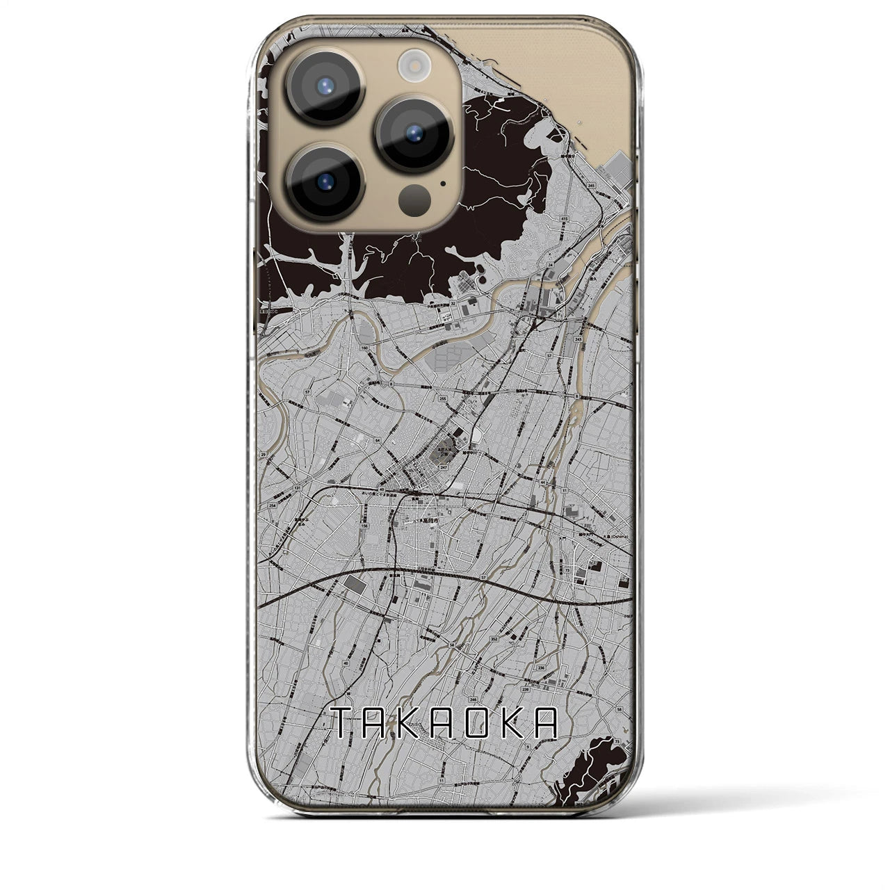 【高岡(富山県)】地図柄iPhoneケース(クリアタイプ)