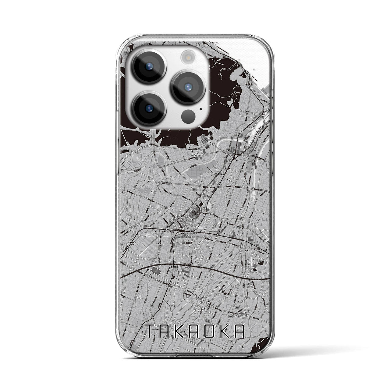 【高岡(富山県)】地図柄iPhoneケース(クリアタイプ)