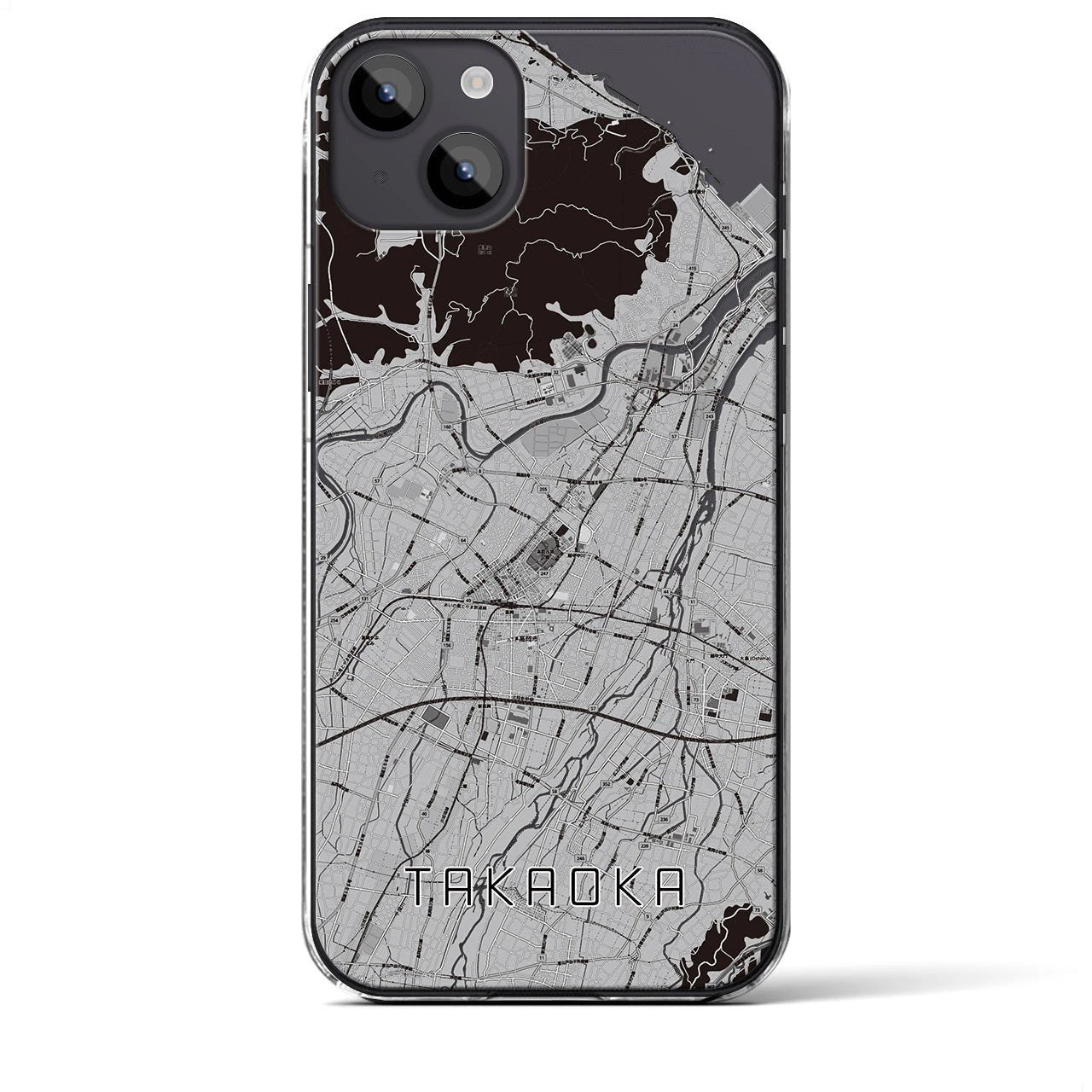 【高岡(富山県)】地図柄iPhoneケース(クリアタイプ)