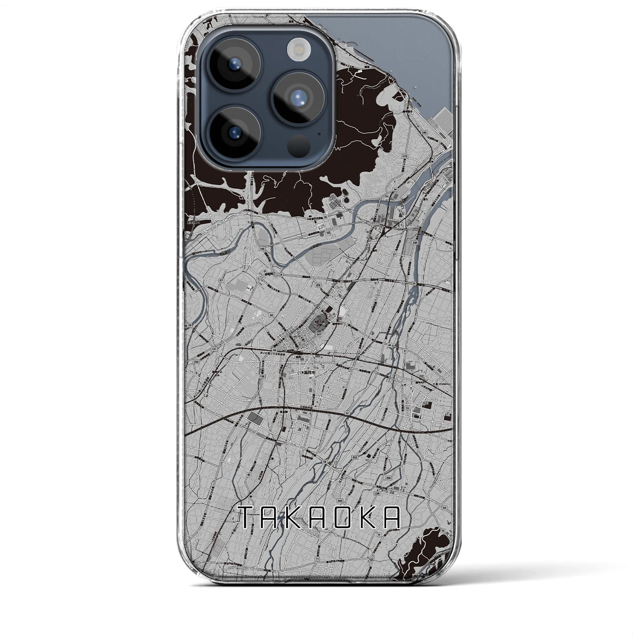 【高岡(富山県)】地図柄iPhoneケース(クリアタイプ)