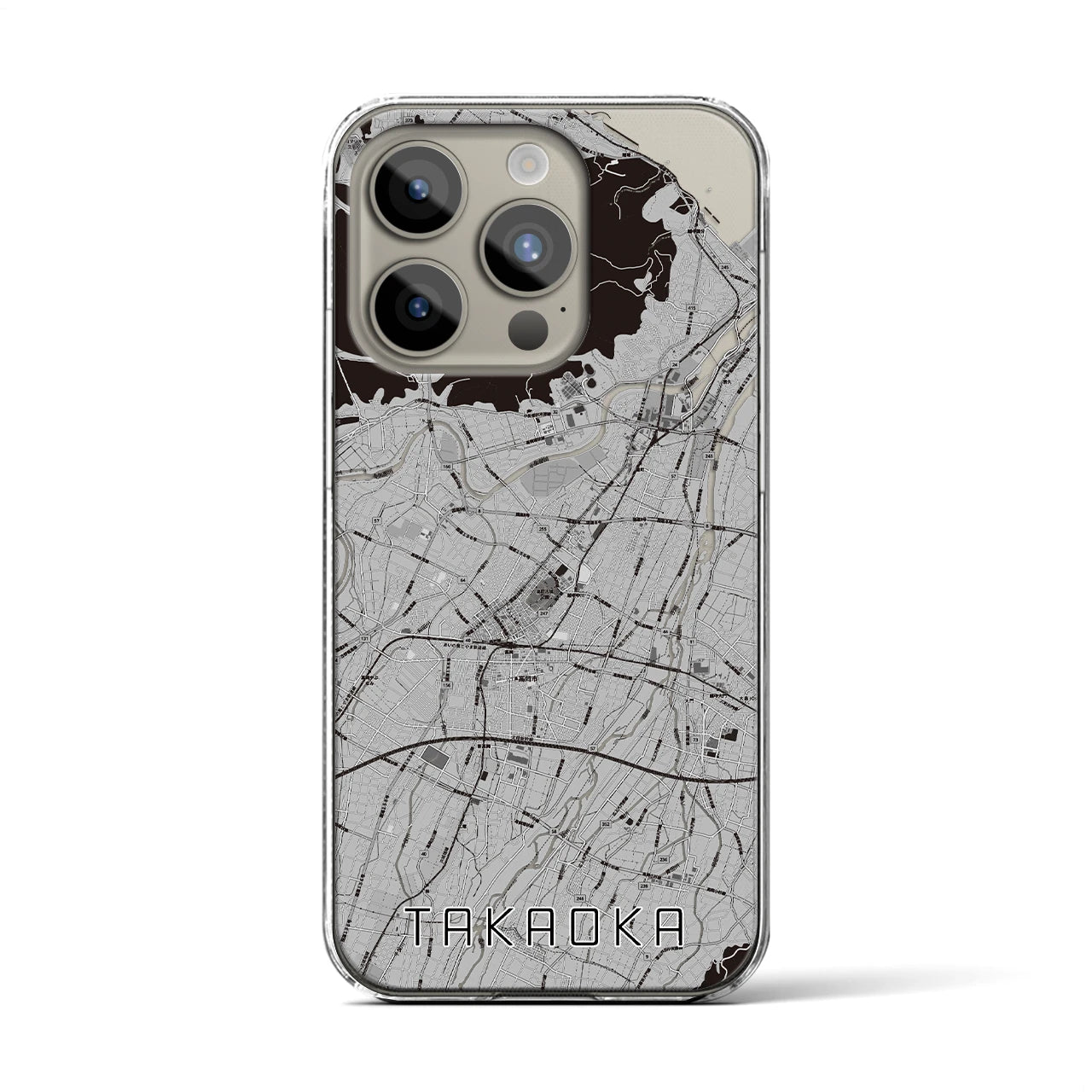 【高岡(富山県)】地図柄iPhoneケース(クリアタイプ)