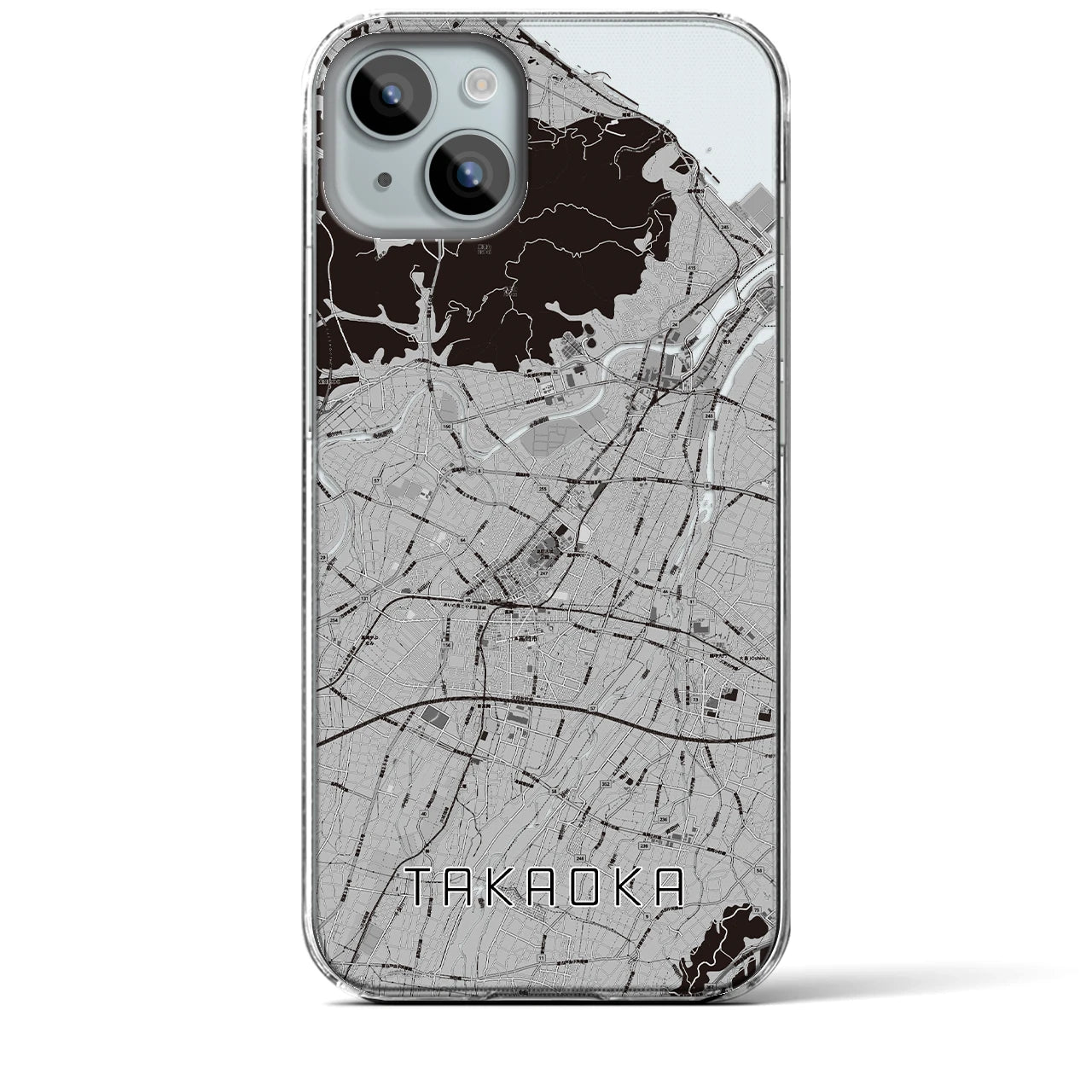【高岡(富山県)】地図柄iPhoneケース(クリアタイプ)