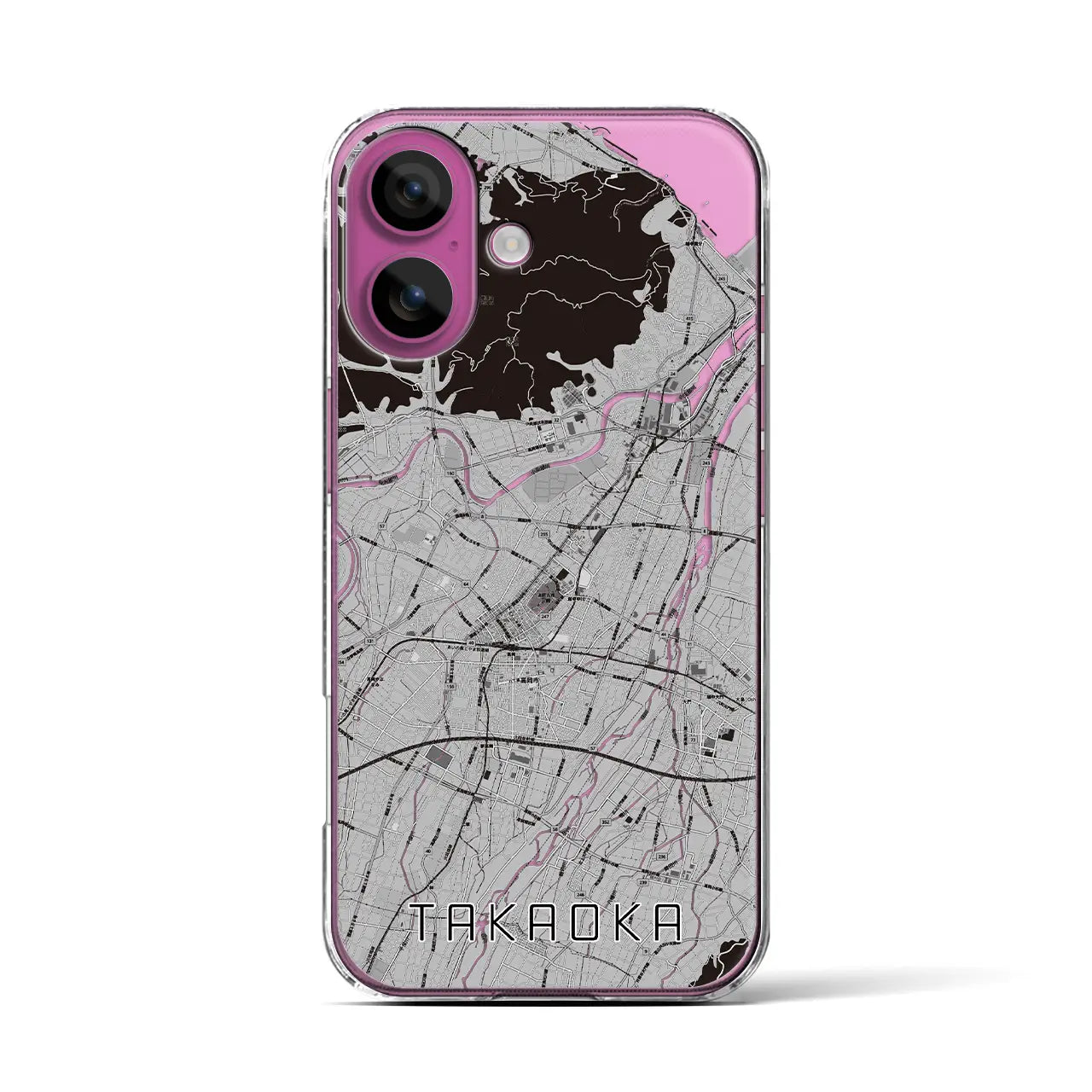 【高岡(富山県)】地図柄iPhoneケース(クリアタイプ)