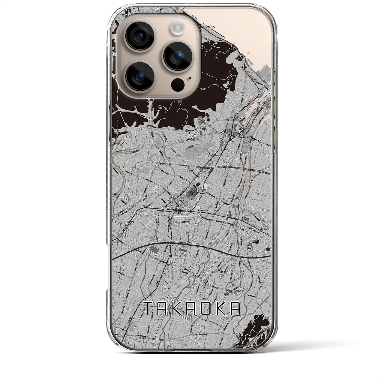 【高岡(富山県)】地図柄iPhoneケース(クリアタイプ)