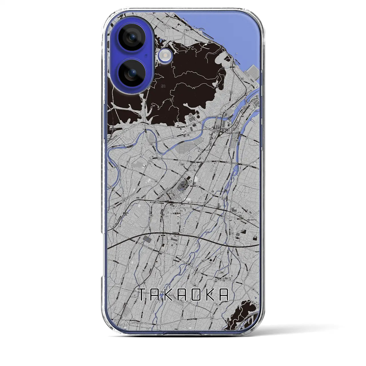 【高岡(富山県)】地図柄iPhoneケース(クリアタイプ)