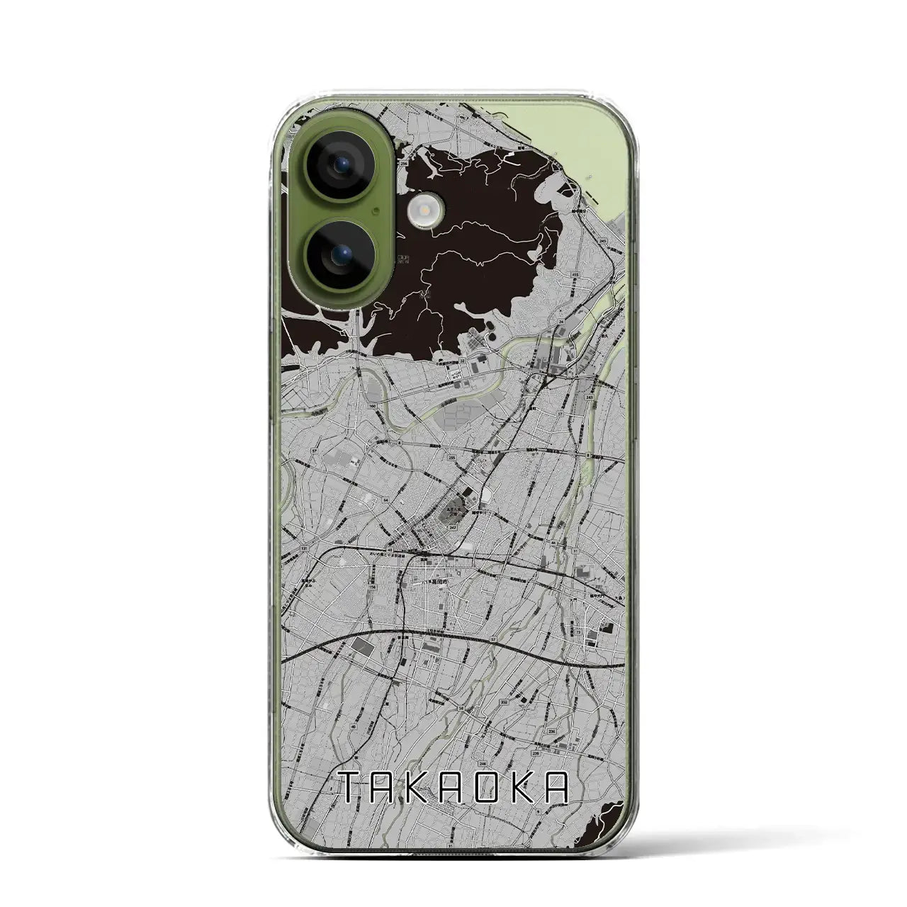 【高岡(富山県)】地図柄iPhoneケース(クリアタイプ)