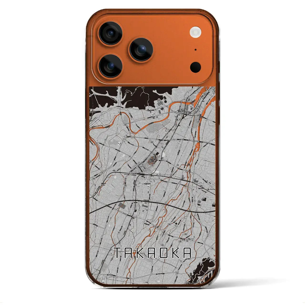 【高岡(富山県)】地図柄iPhoneケース(クリアタイプ)