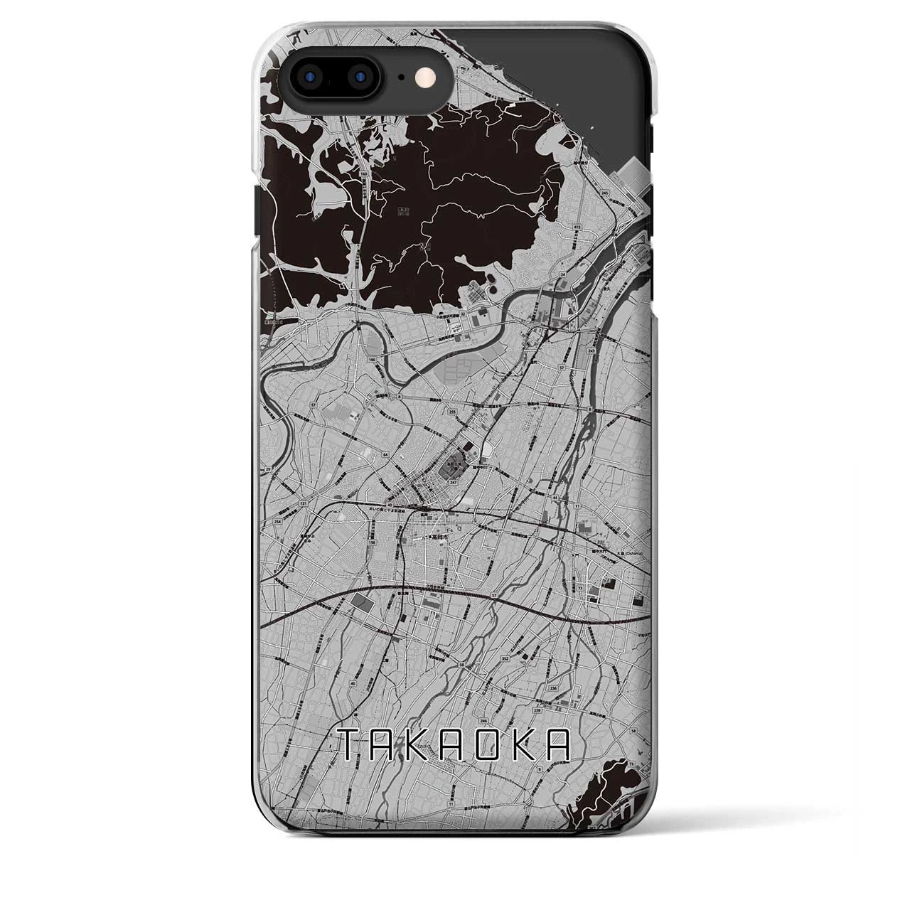 【高岡(富山県)】地図柄iPhoneケース(クリアタイプ)