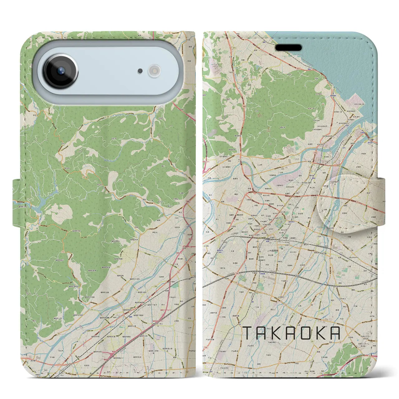 【高岡(富山県)】地図柄iPhoneケース(手帳タイプ)