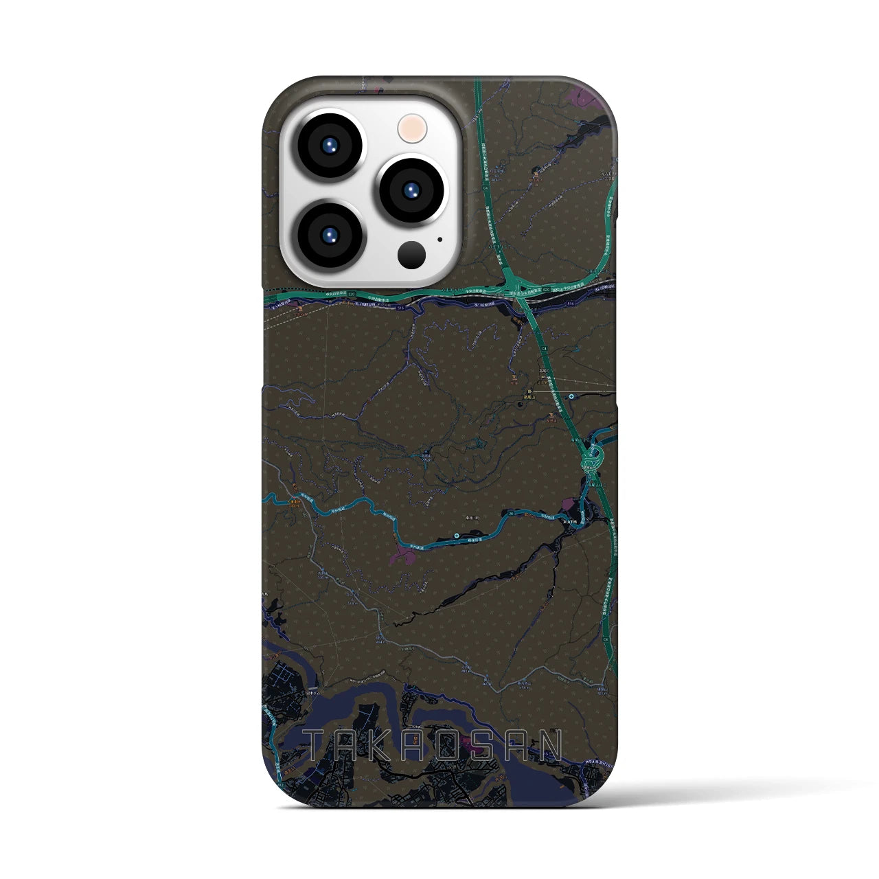【高尾山(東京都)】地図柄iPhoneケース(バックカバータイプ)