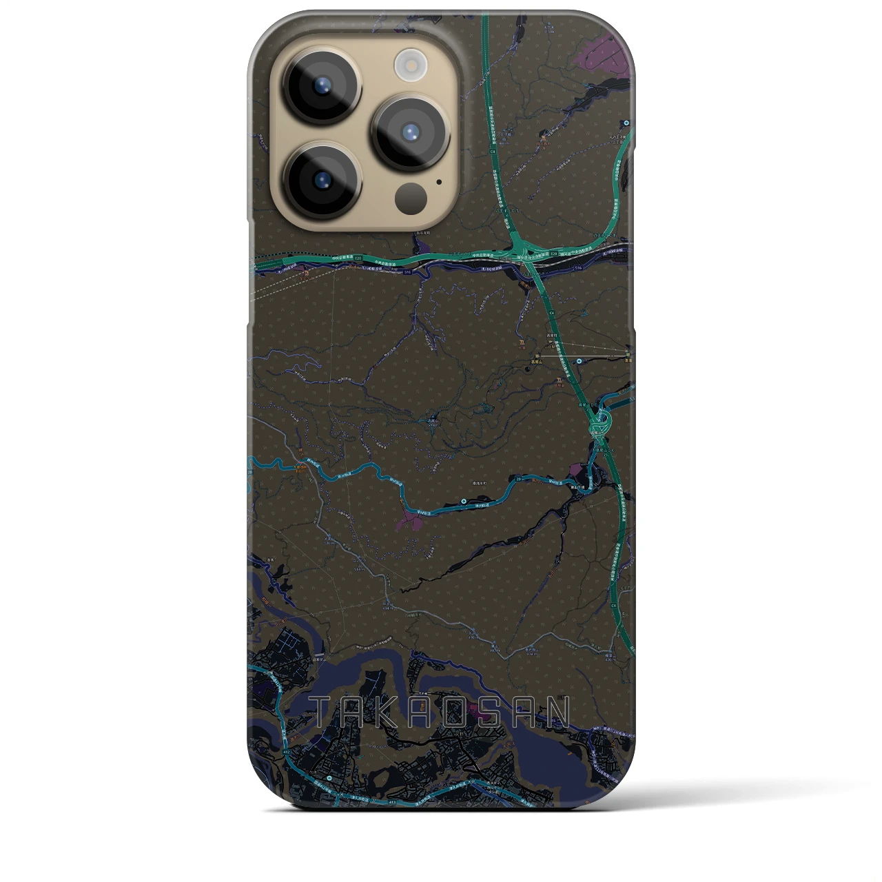 【高尾山(東京都)】地図柄iPhoneケース(バックカバータイプ)