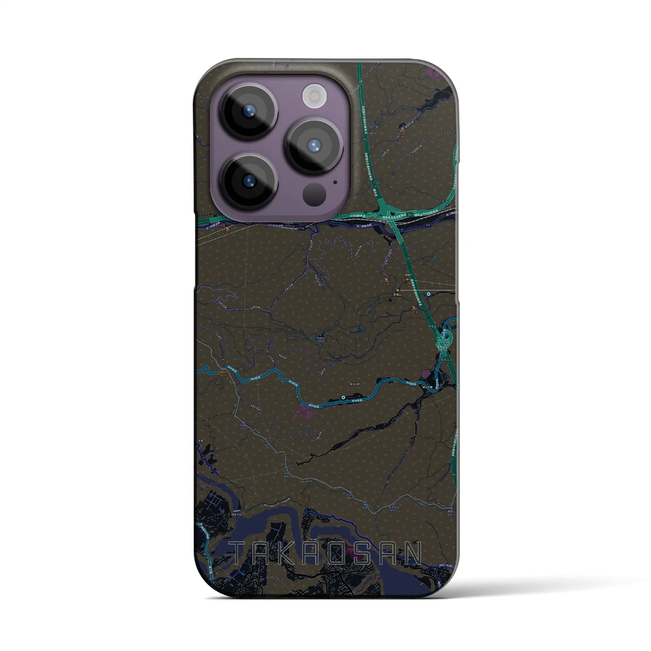 【高尾山(東京都)】地図柄iPhoneケース(バックカバータイプ)