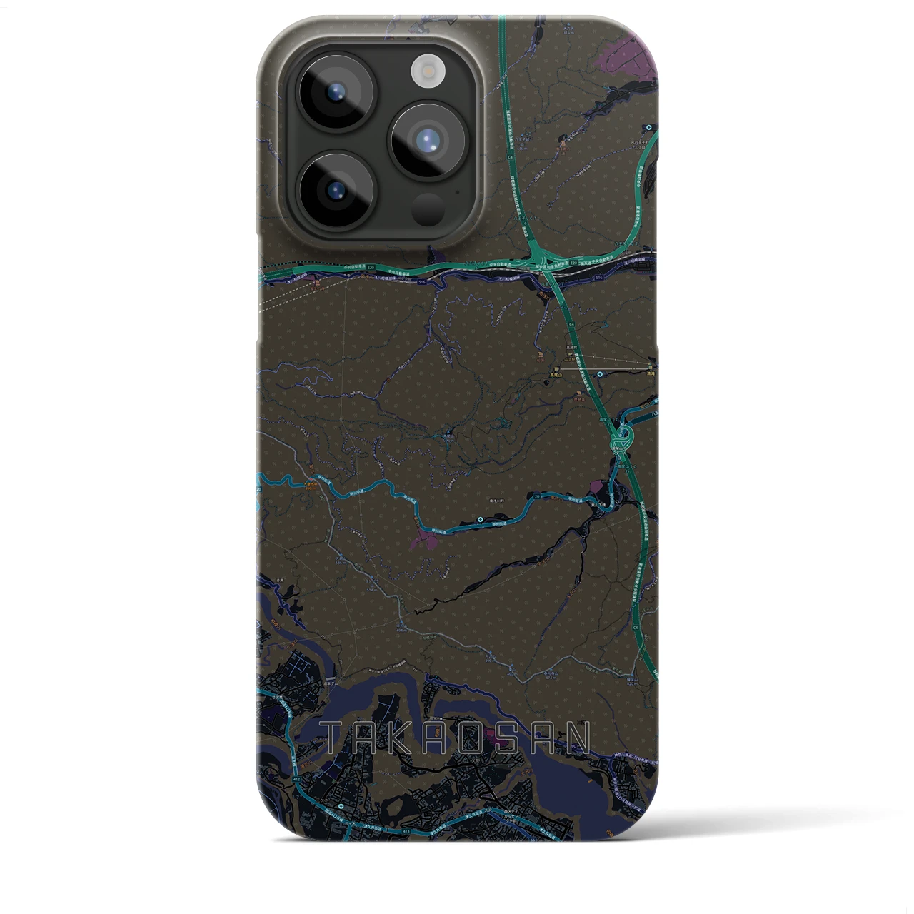 【高尾山(東京都)】地図柄iPhoneケース(バックカバータイプ)