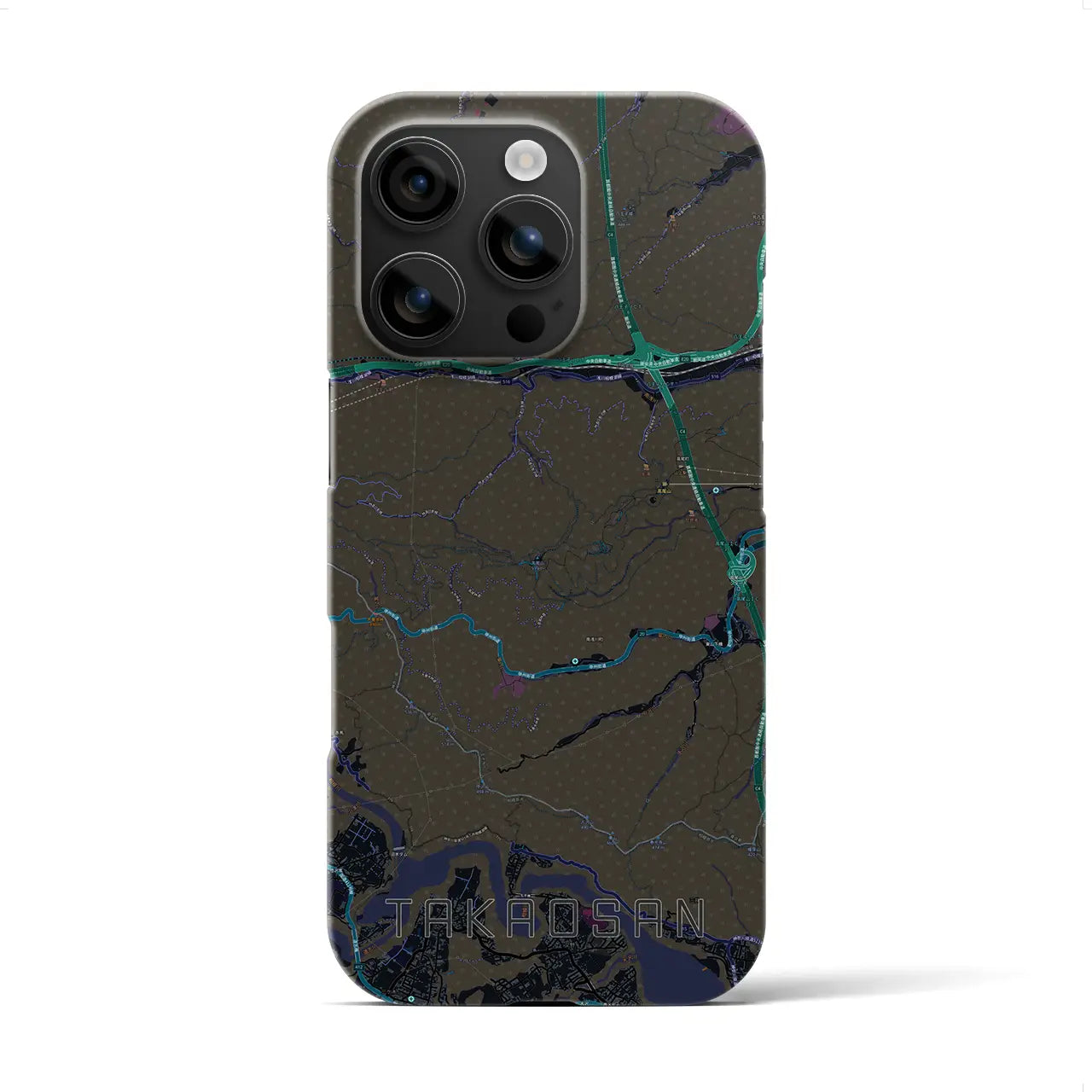 【高尾山(東京都)】地図柄iPhoneケース(バックカバータイプ)