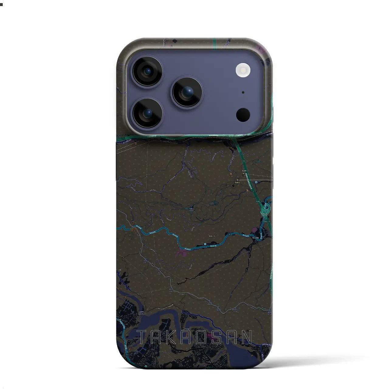 【高尾山(東京都)】地図柄iPhoneケース(バックカバータイプ)