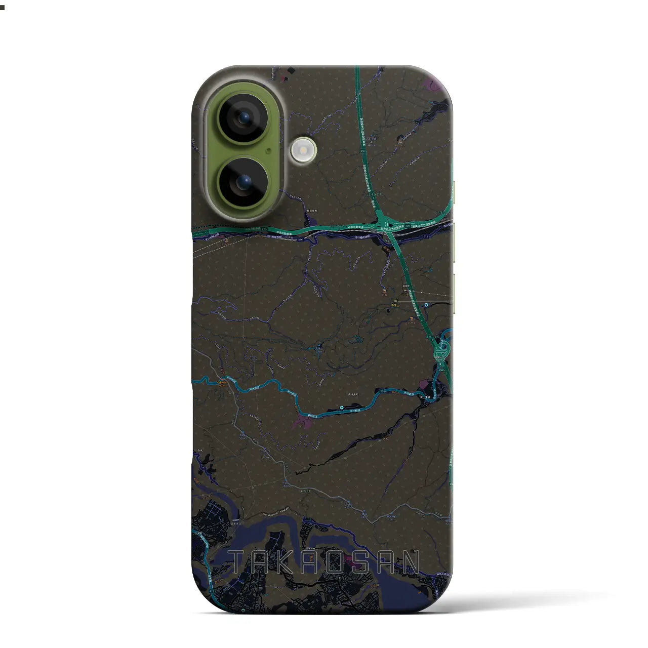 【高尾山(東京都)】地図柄iPhoneケース(バックカバータイプ)