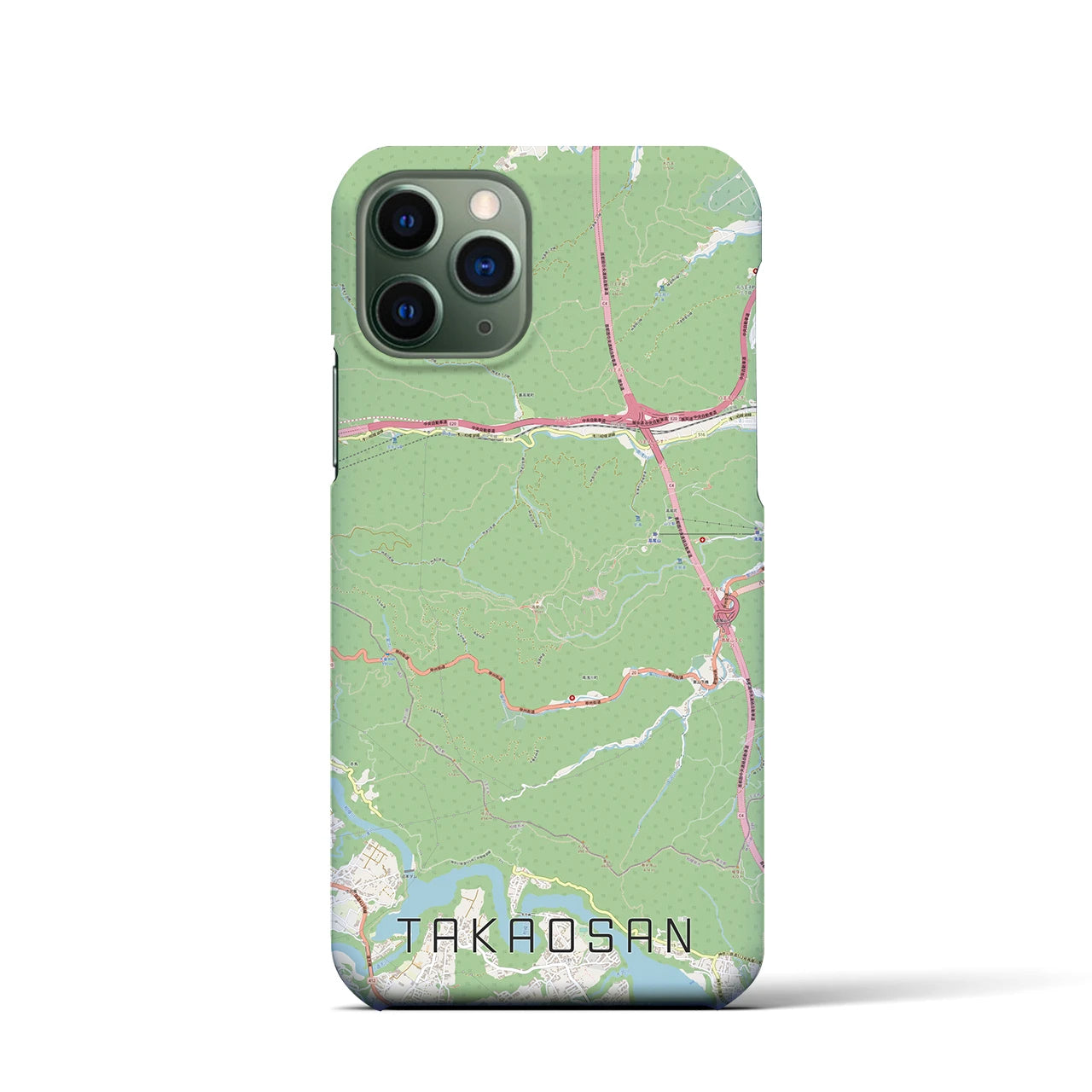 【高尾山(東京都)】地図柄iPhoneケース(バックカバータイプ)