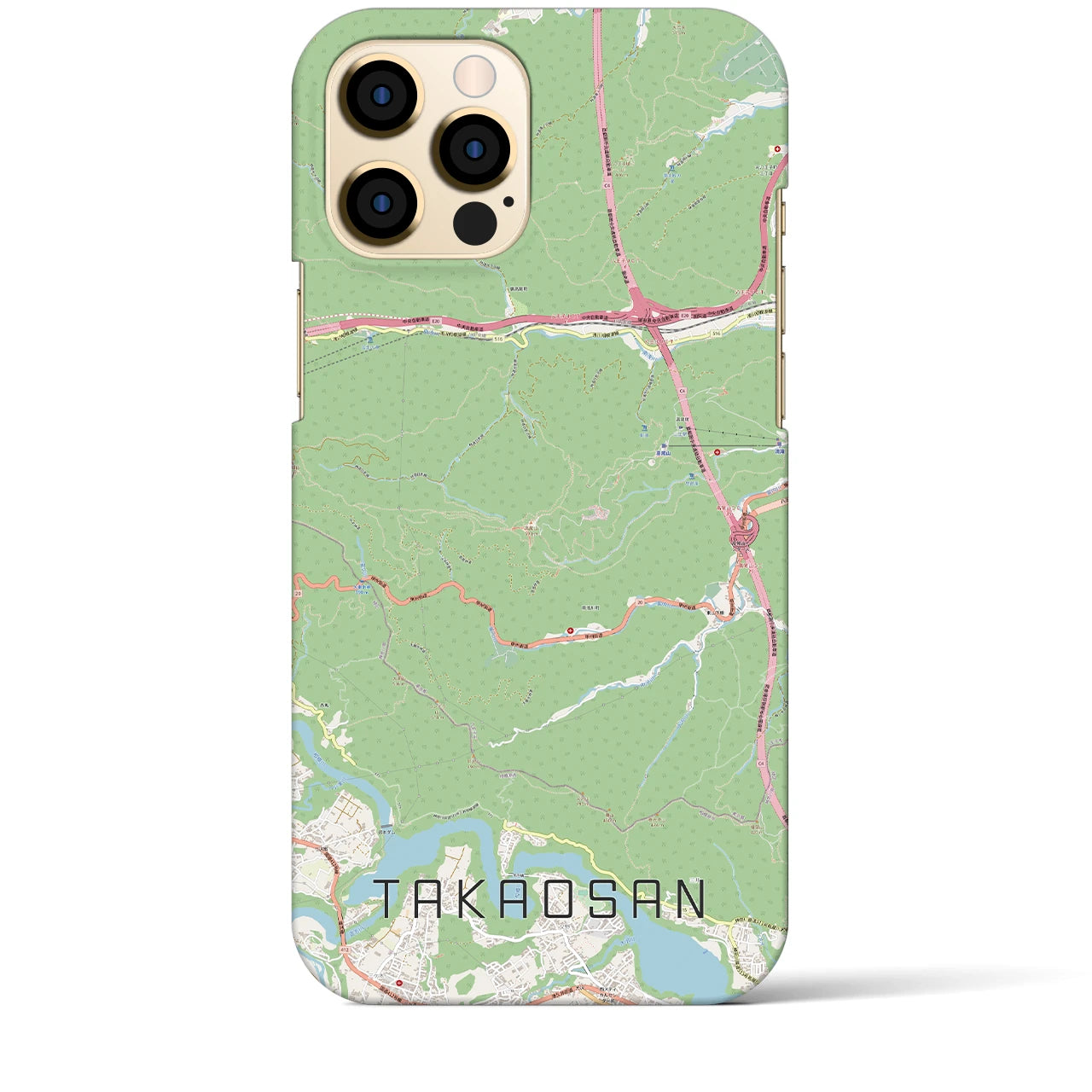 【高尾山(東京都)】地図柄iPhoneケース(バックカバータイプ)