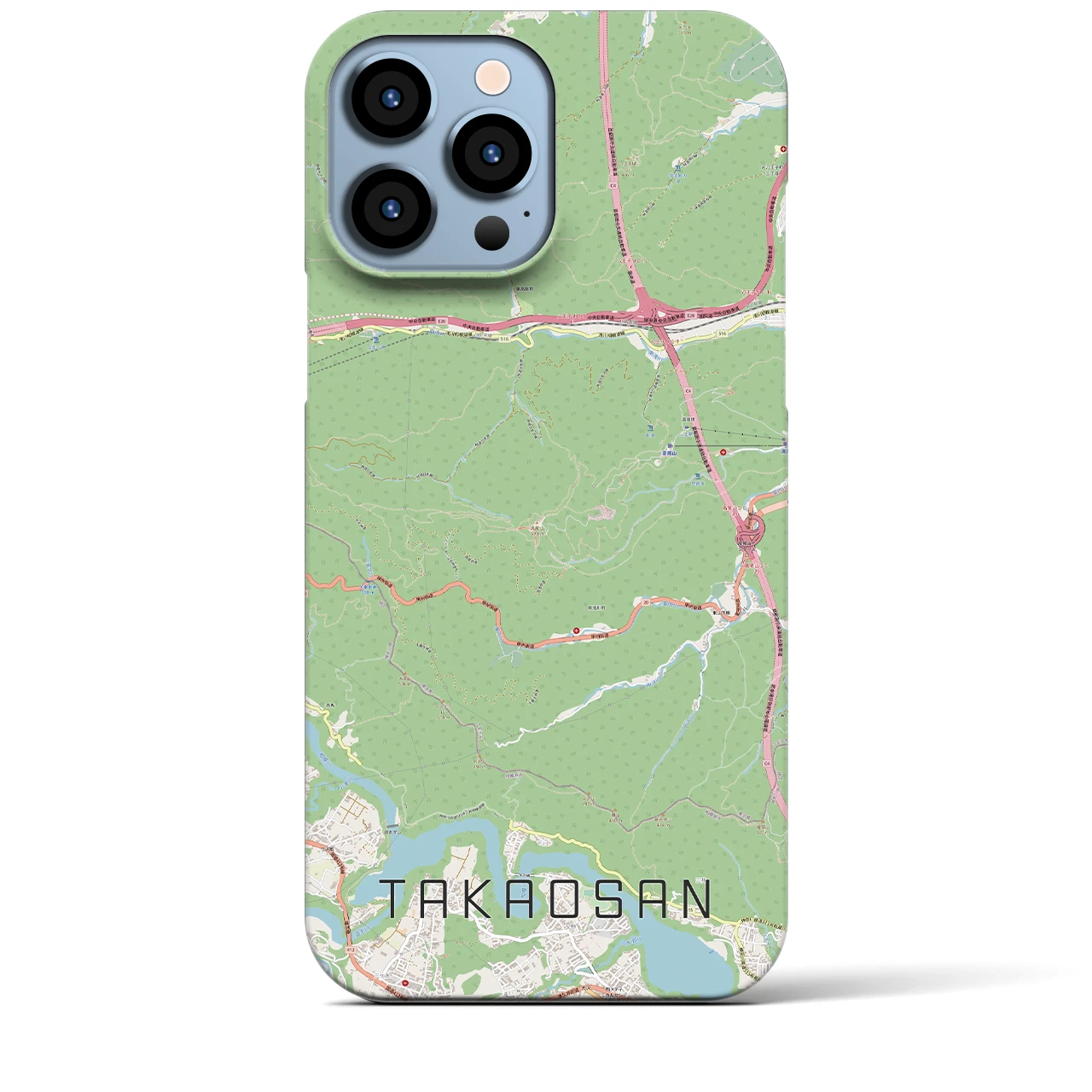 【高尾山(東京都)】地図柄iPhoneケース(バックカバータイプ)
