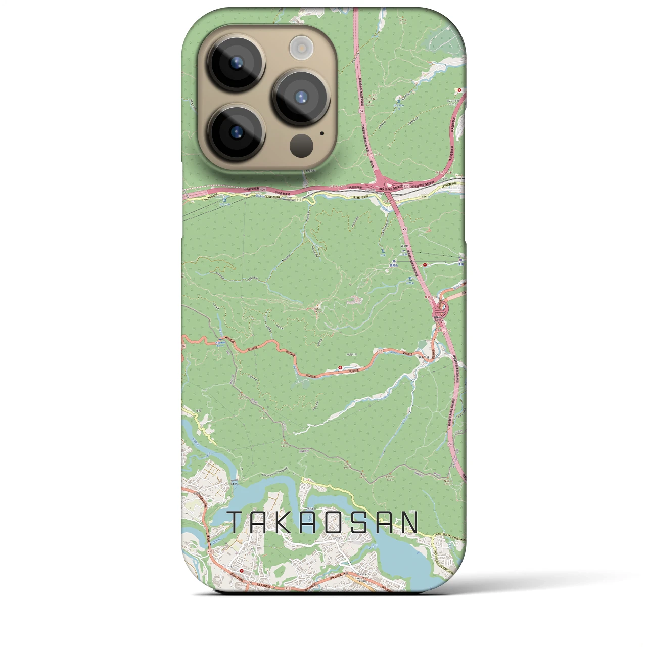 【高尾山(東京都)】地図柄iPhoneケース(バックカバータイプ)