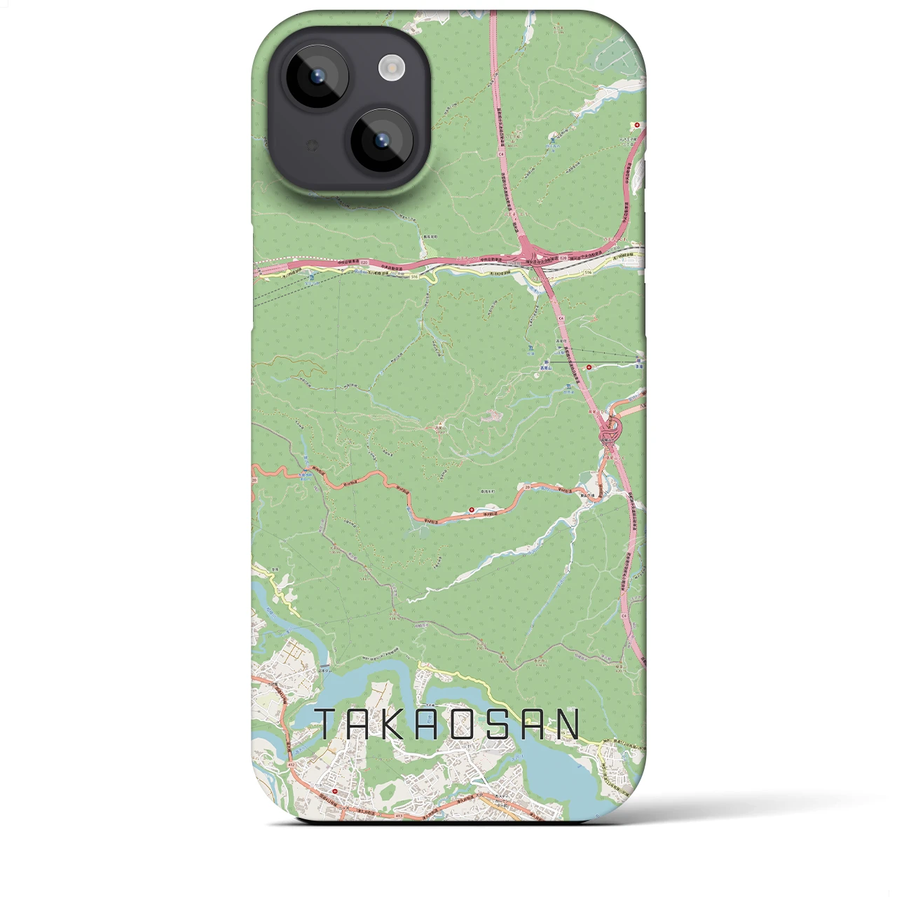 【高尾山(東京都)】地図柄iPhoneケース(バックカバータイプ)